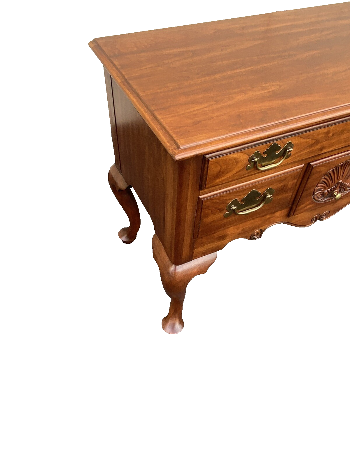 65416 HENKEL HARRIS Queen Anne 2 Piece Highboy Chest Dresser