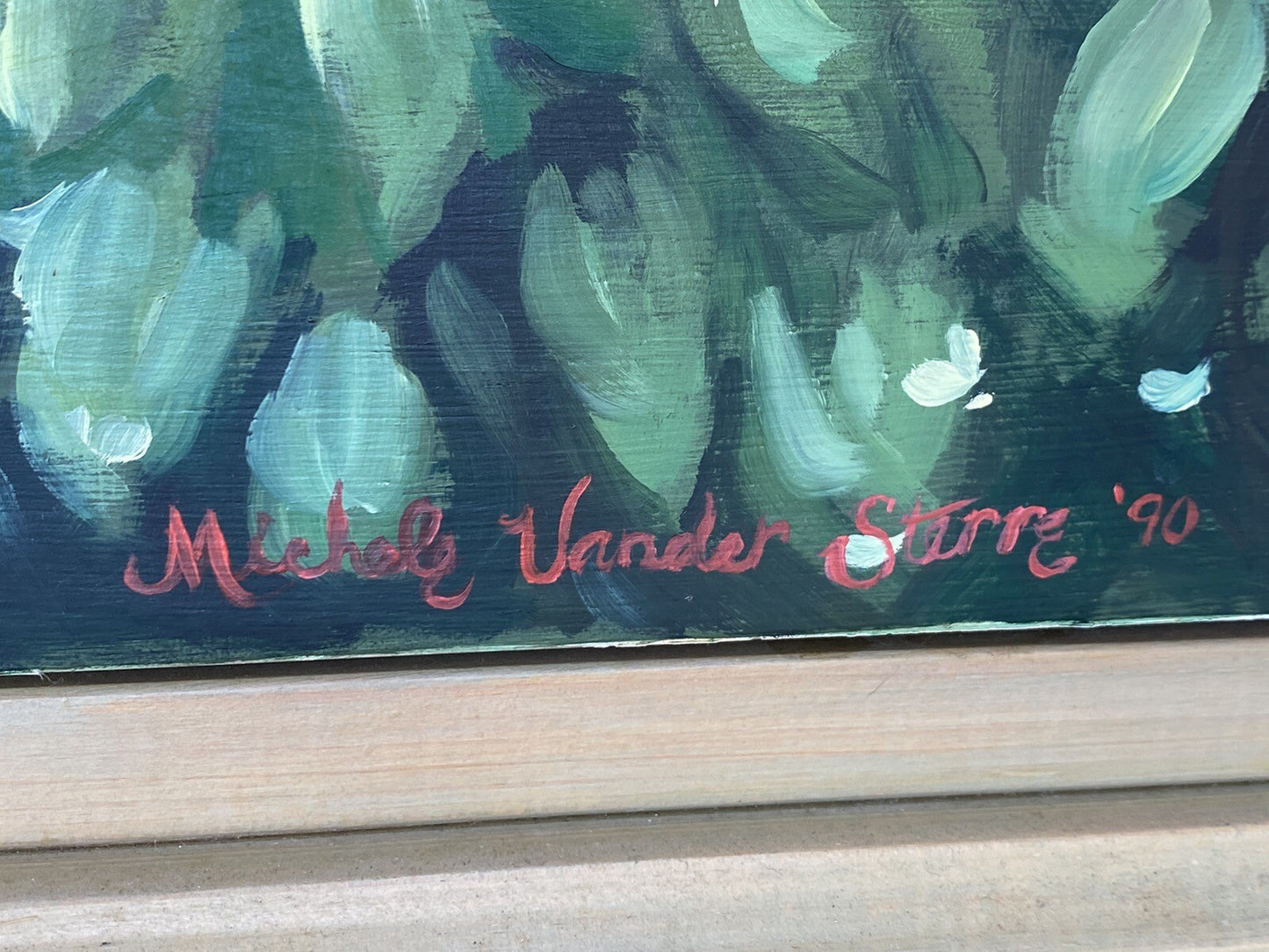 65085 Hand Painted Artist Signed Blanket Storage Chest w/ Drawer