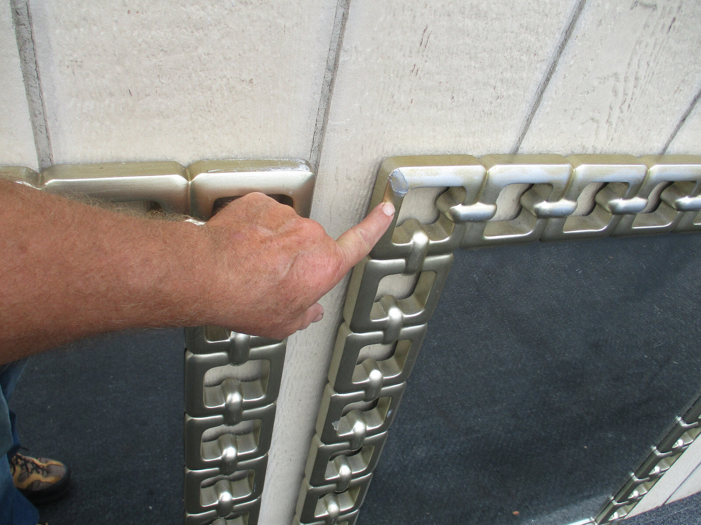 63843 PAIR  Decorator Silver Modern Mirrors Mirror s