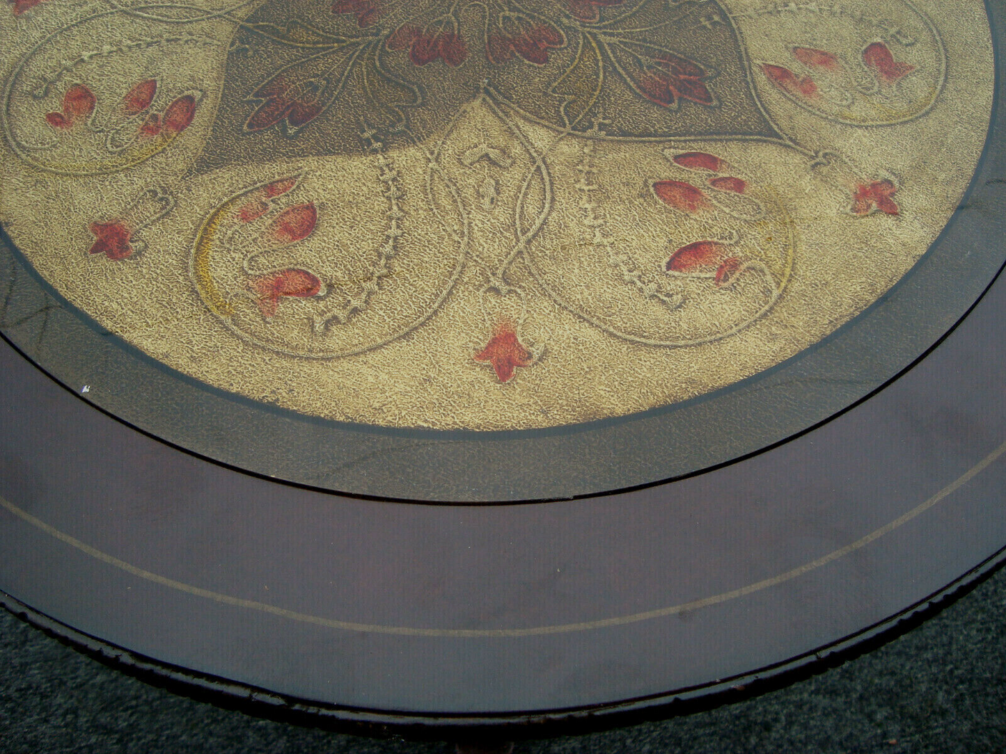 60425  Glass Top Lamp Table Nightstand Stand