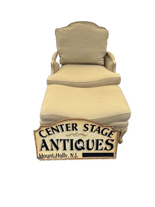 66694   CENTURY Furniture Louis XV Chair with  Stool