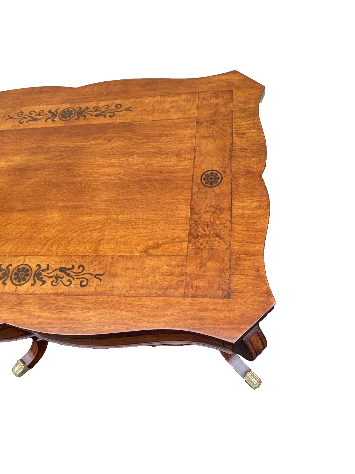64857 CUSTOM Made Inlaid Table with Drawer