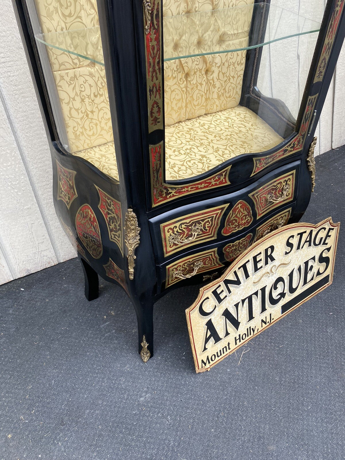 65346   Louis XV Glass Decorator Curio China Cabinet