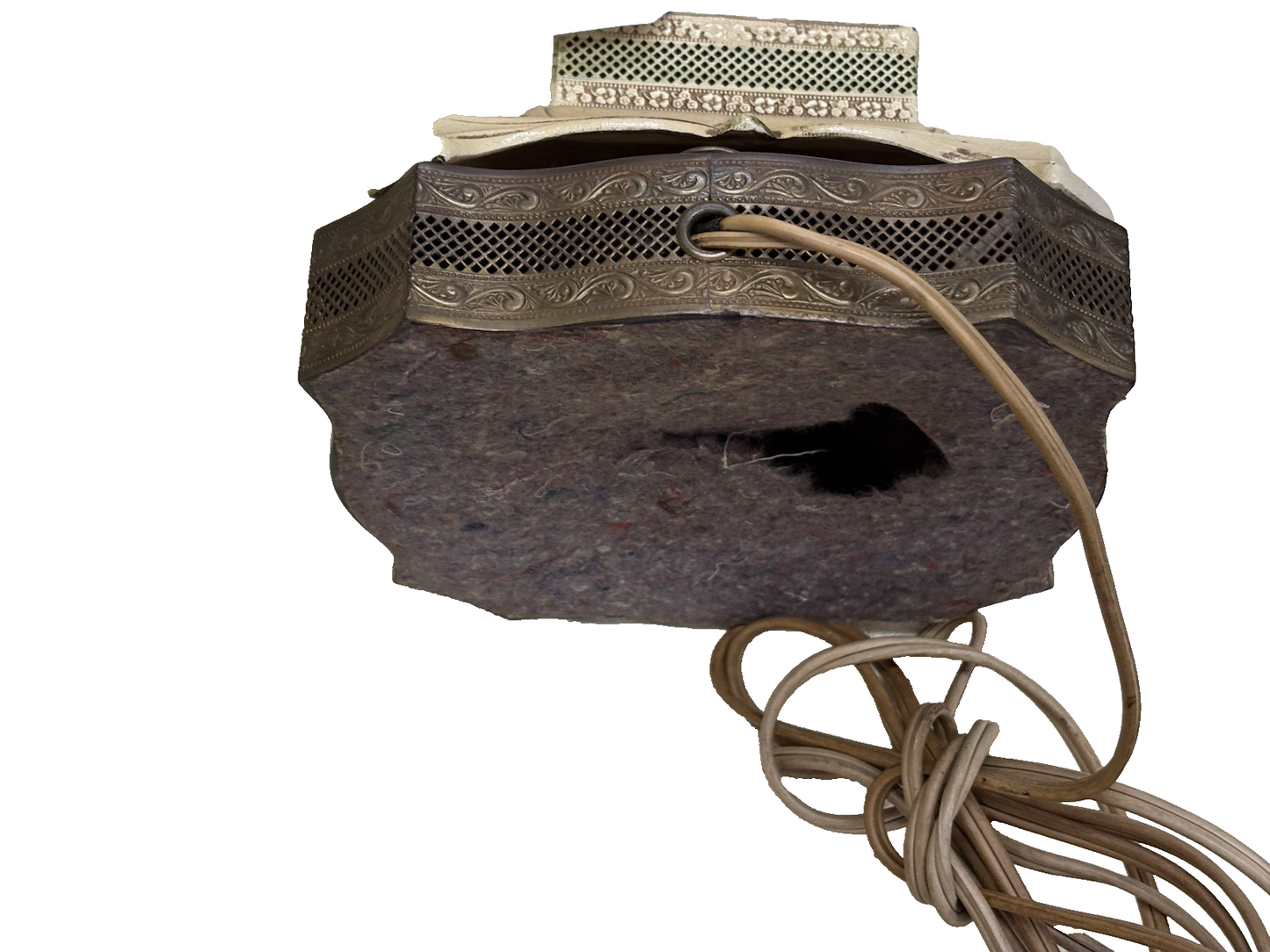 62010  Antique Metal Figural Table Lamp Working