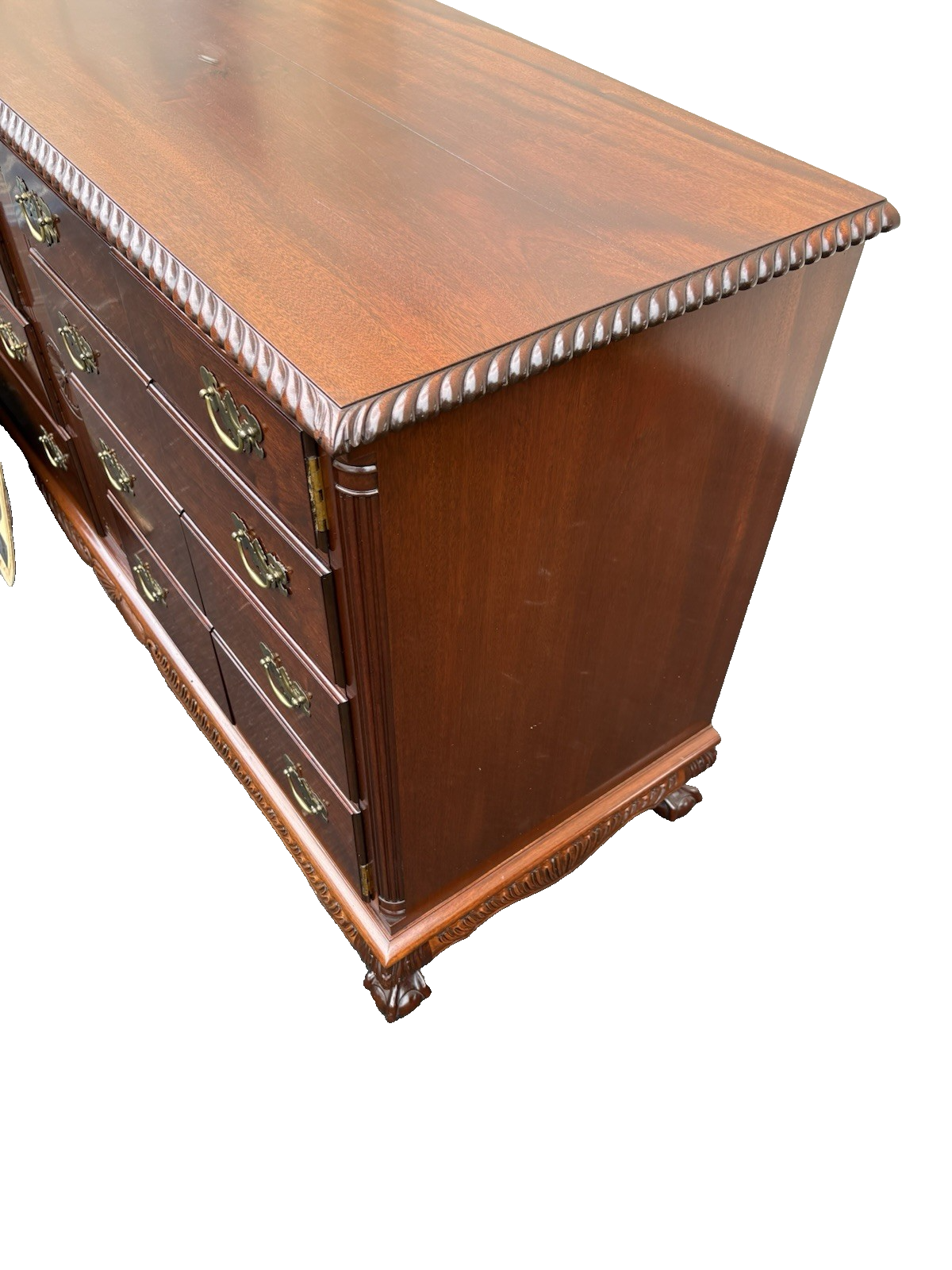 00001 Antique Mahogany Dresser Cabinet Chest