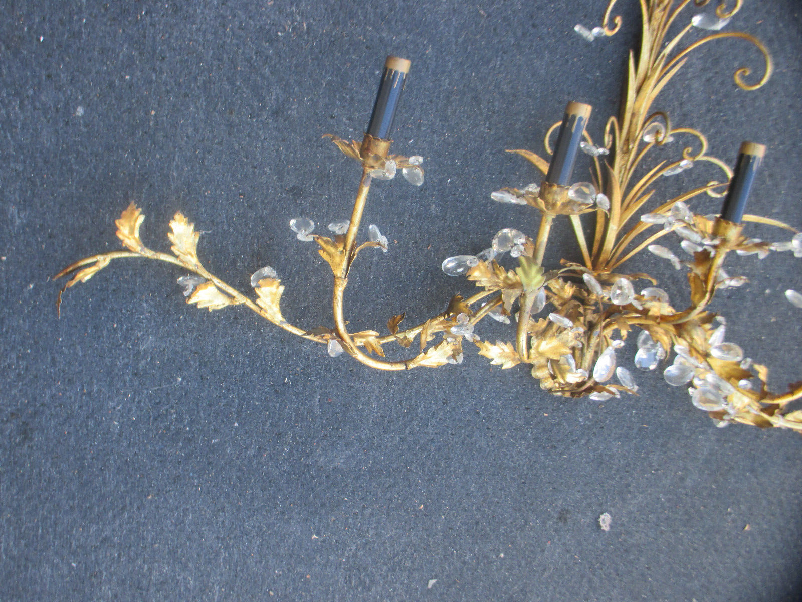 64002   Mid Century Decorator Wall Sconce with Prisms