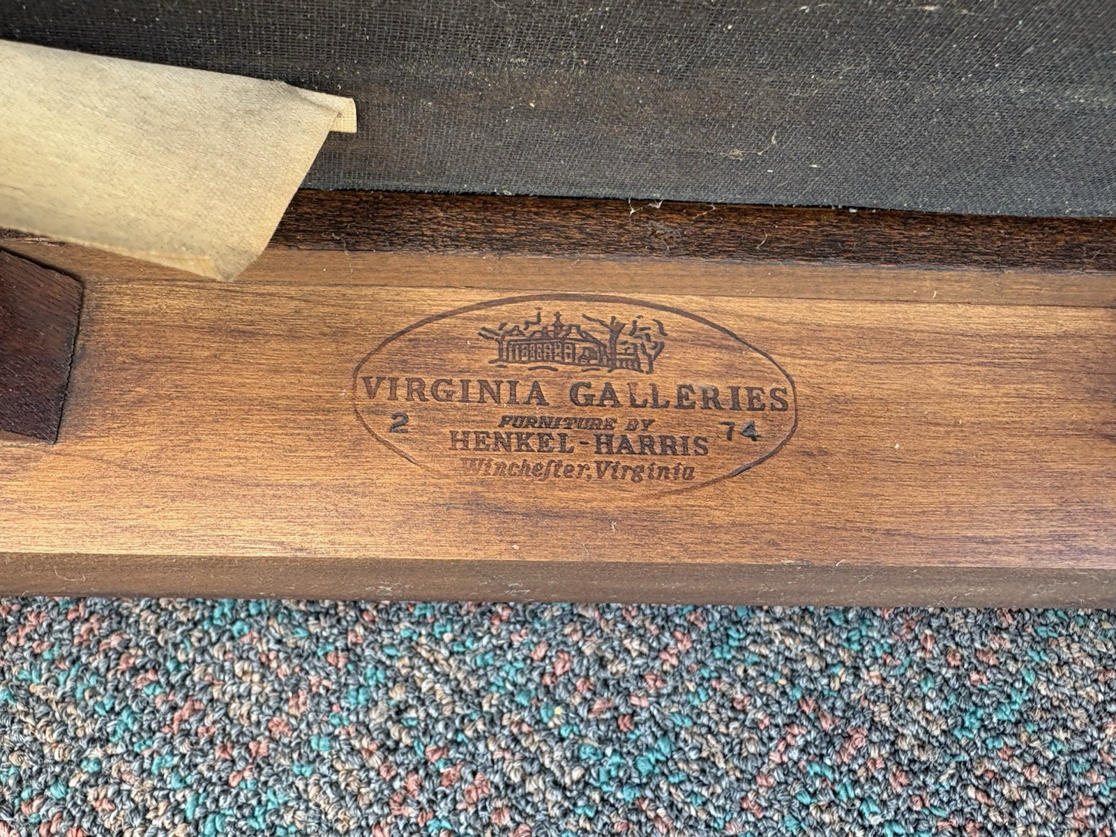 66888  HENKEL HARRIS VIRGINIA GALLERIES Solid Black Cherry Corner Chair