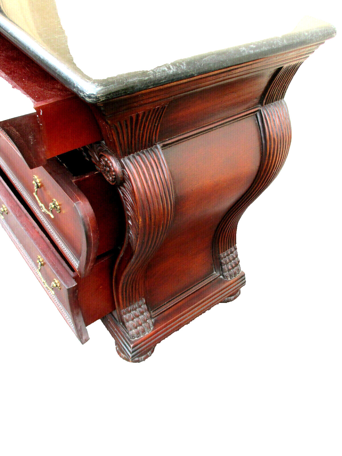 63027   Marble Top Nightstand End Table Stand Batchelor  Chest Dresser