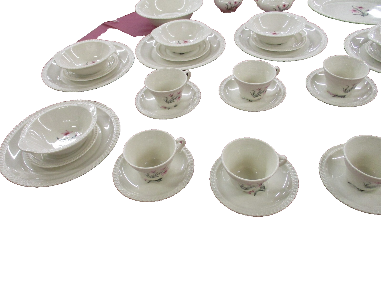 COL  08  WW:       Sevice for 6  Harker Ceramic set  of dishes DINNERWARE