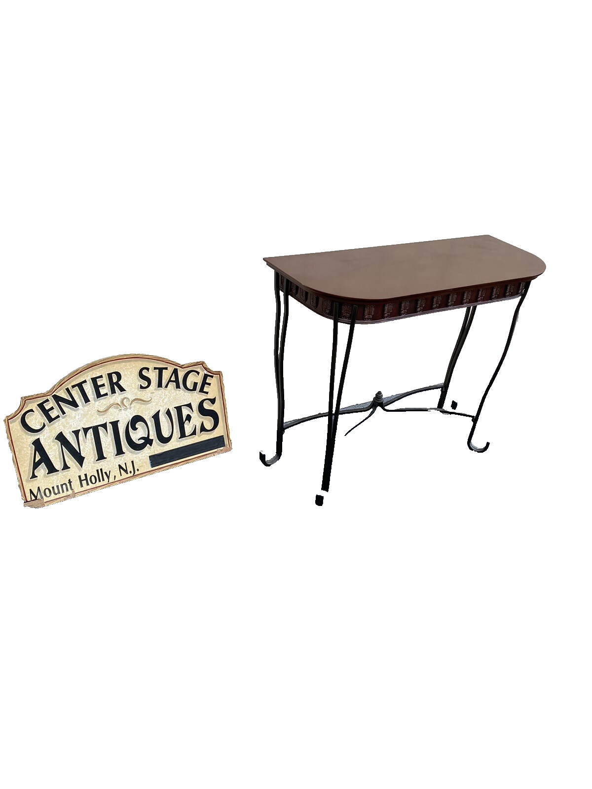 66096 Modern Console Hall Table Stand with iron base