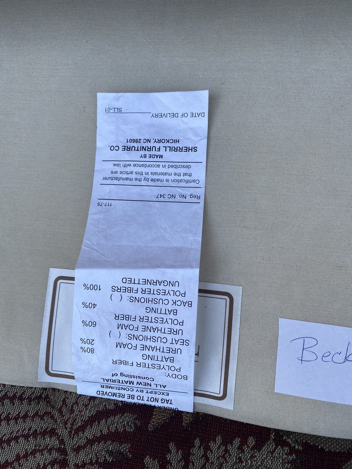 65870    SHERRILL Furniture Loveseat Couch Sofa