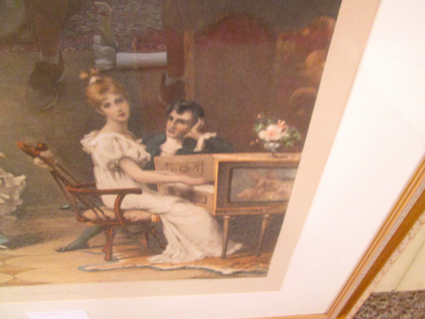 56762 Maude Goodman Framed Lithograph  "WHEN THE HEART IS YOUNG" 