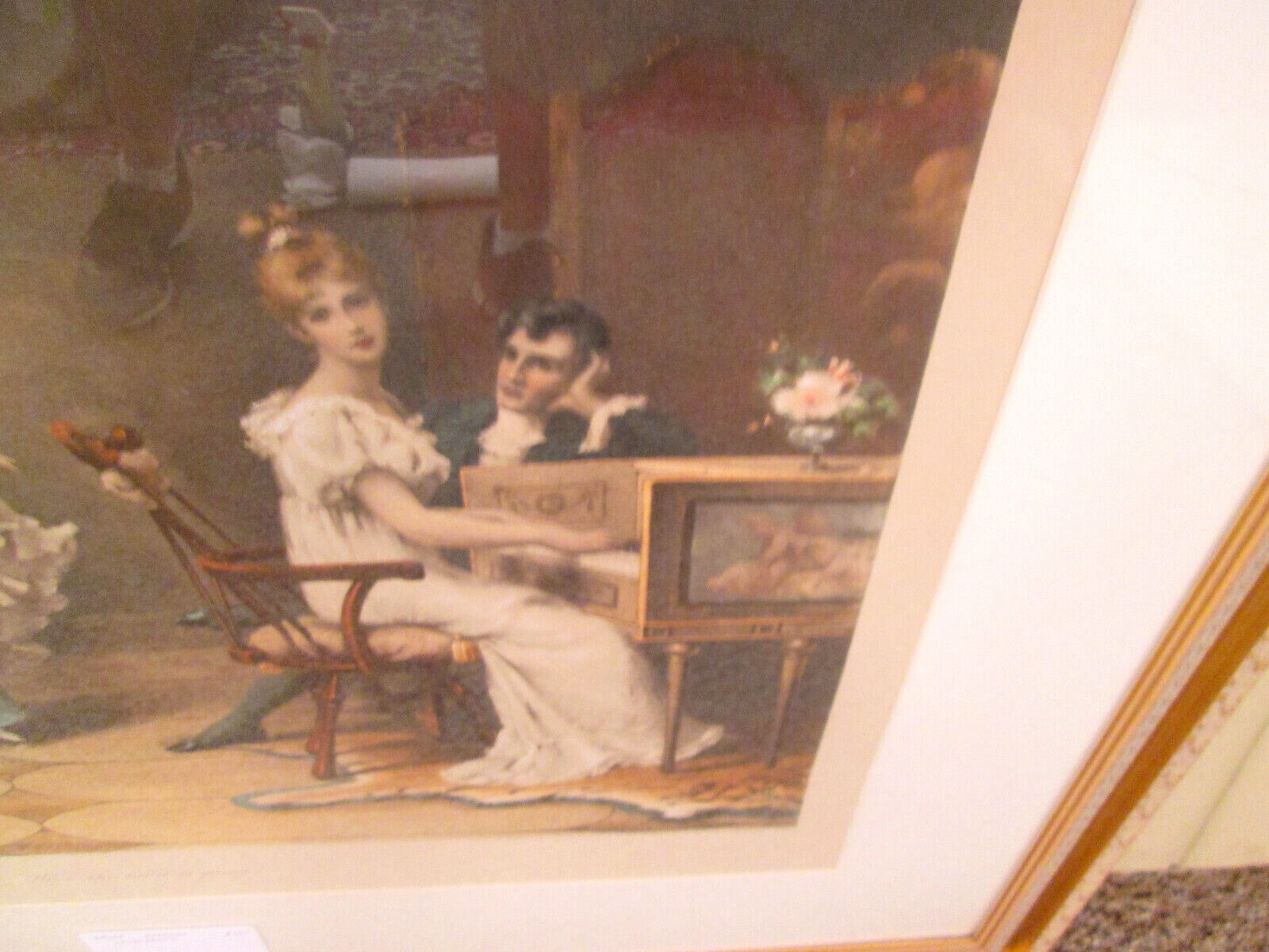 56762 Maude Goodman Framed Lithograph  "WHEN THE HEART IS YOUNG" 