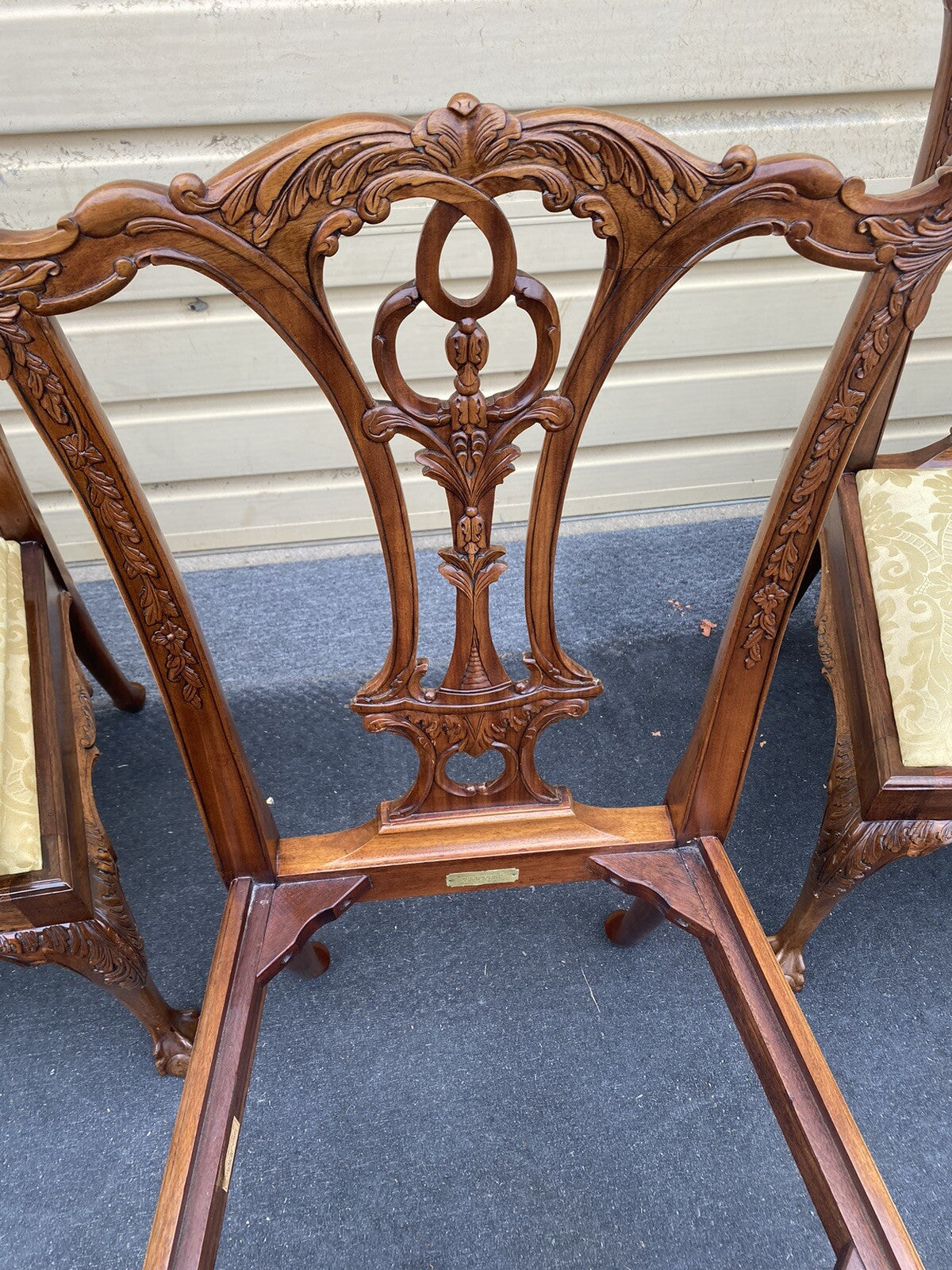 65823 Set of 8 GEORGIAN Furnishings  Solid Mahogany Dining Chairs