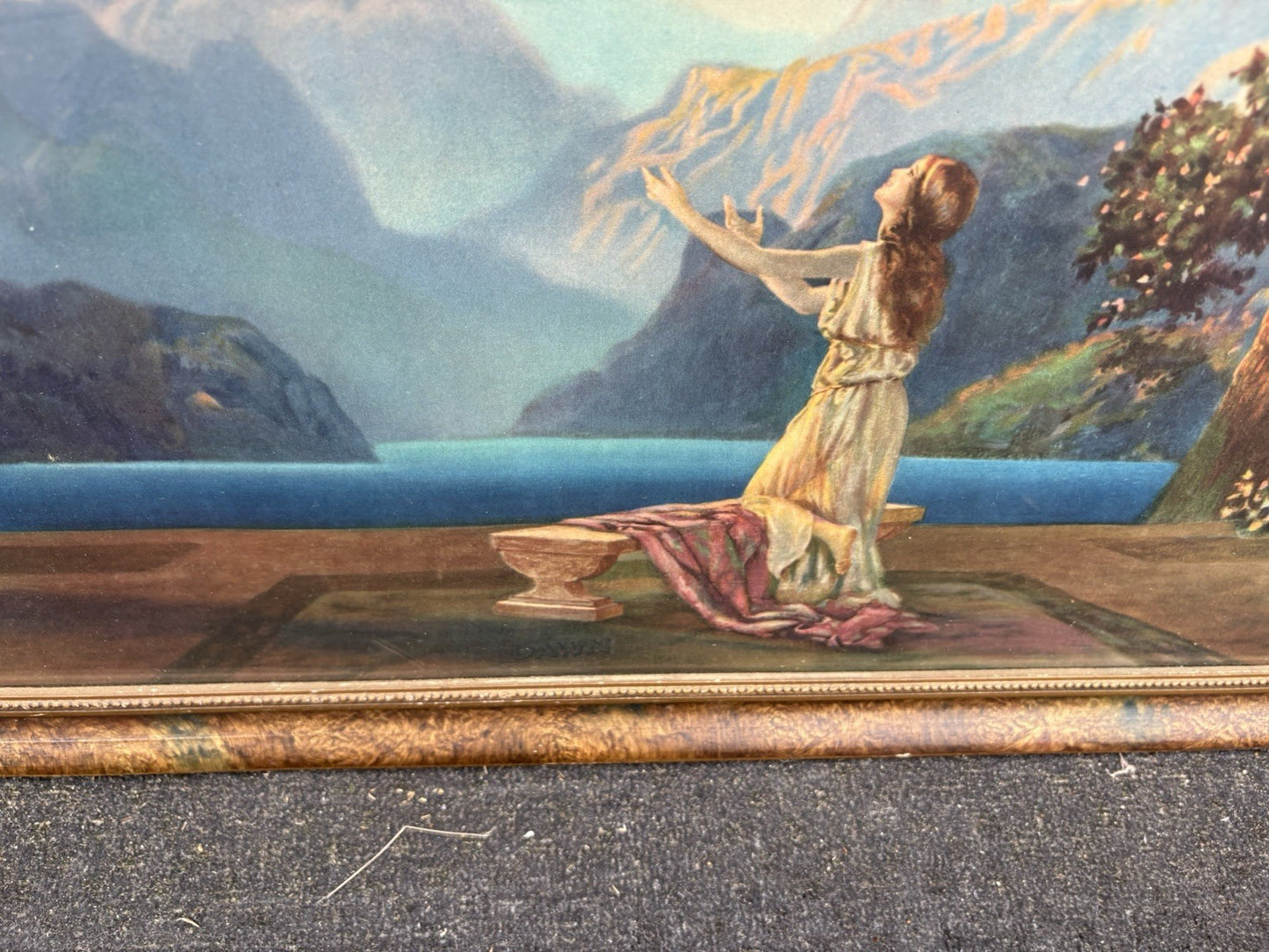 66781 R Atkinson Fox ??  DAWN  Print in Picture Frame CHICAGO