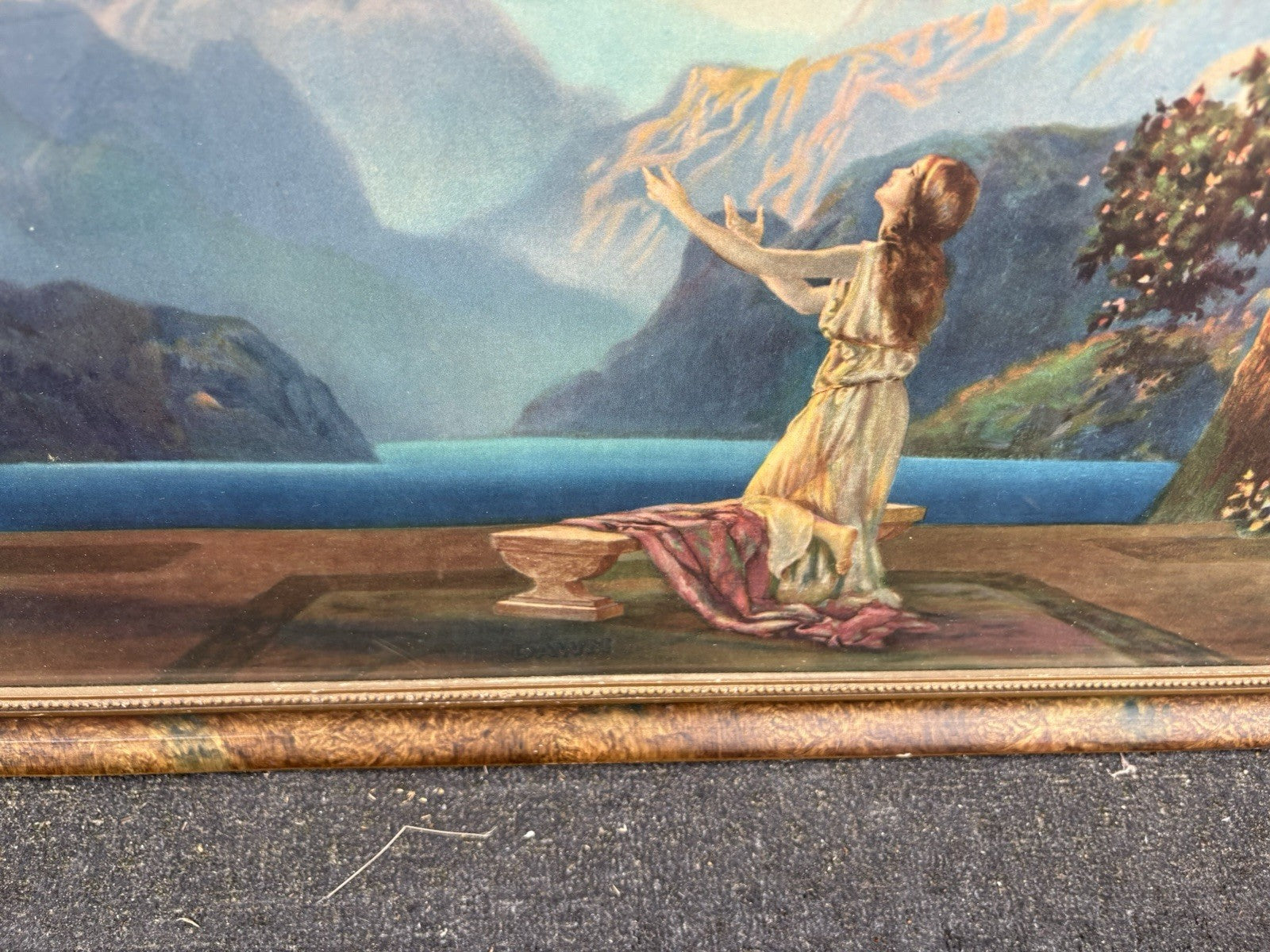 66781 R Atkinson Fox ??  DAWN  Print in Picture Frame CHICAGO