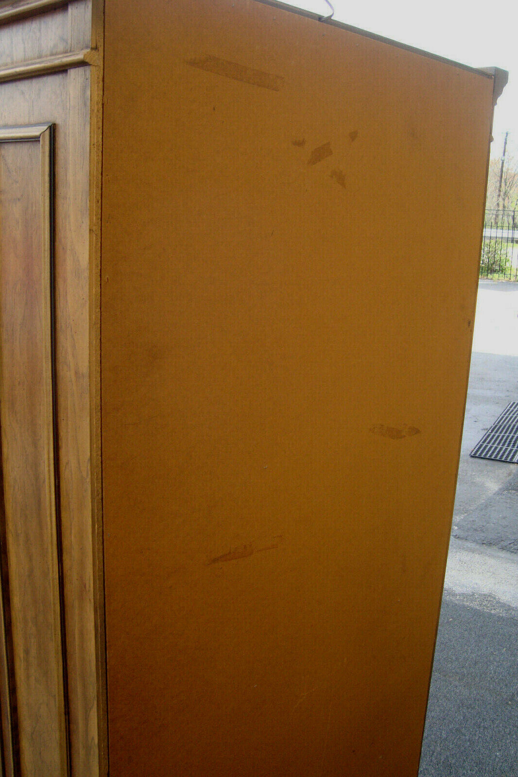 57262   Fancy  Modern Oak Curio China Cabinet with Light