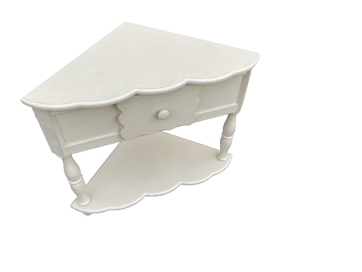 66650   Decorator Romantic Shabby Corner Lamp Table Stand