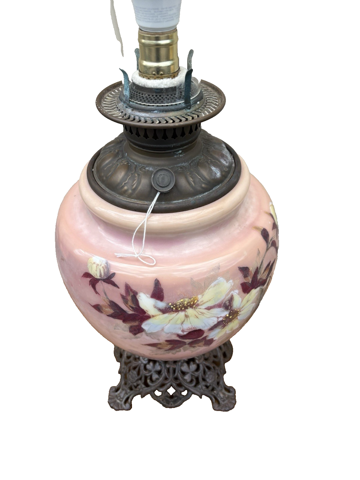 66595   Gone with The Wind Electrified Oil Lamp ARTIST SIGNED