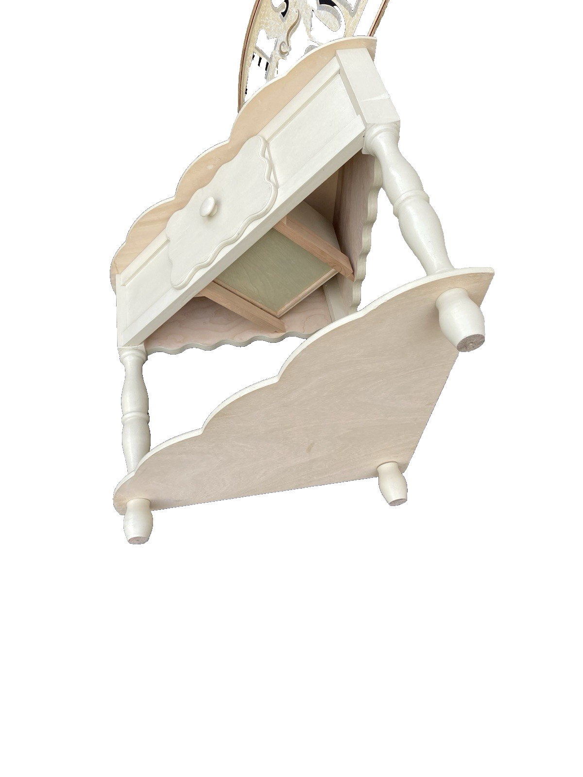 66650   Decorator Romantic Shabby Corner Lamp Table Stand