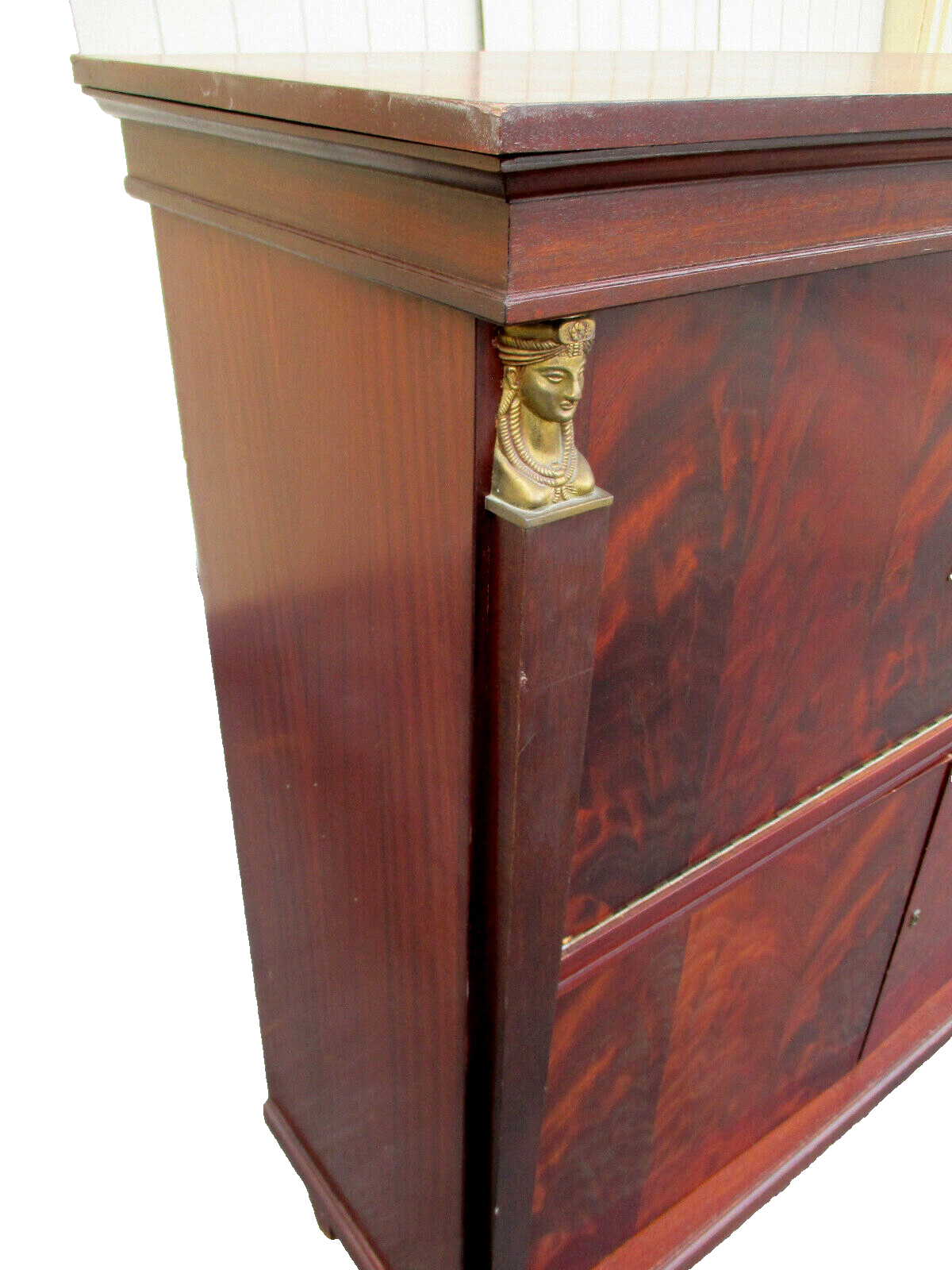 61211 Neo Classical Slant Front Desk Liquor Cabinet Bar