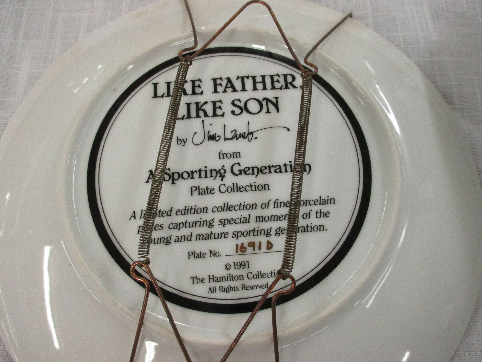 ES Set of 5 FRANKLIN MINT  Dog Porcelain Plates  8" diameter