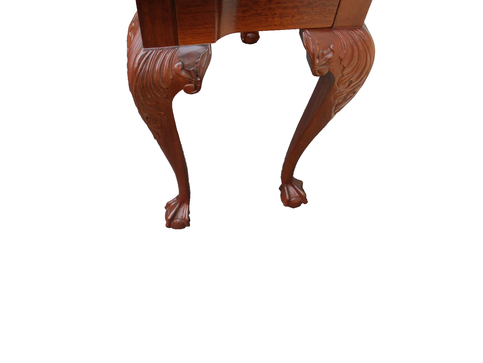 63334 GEORGIAN FURNISHINGS Solid Mahogany Flip Top Game Table w/ Drawer