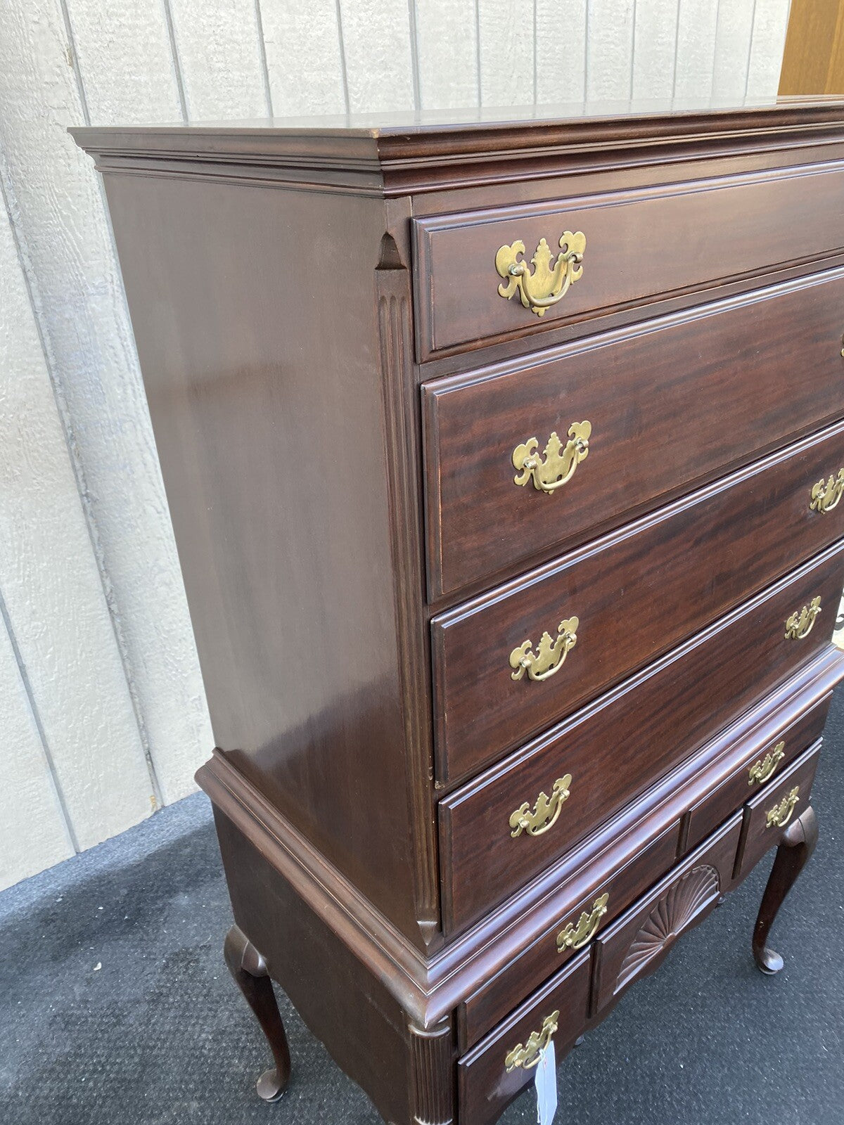 66361  Mahogany Van Sciver High Boy Dresser