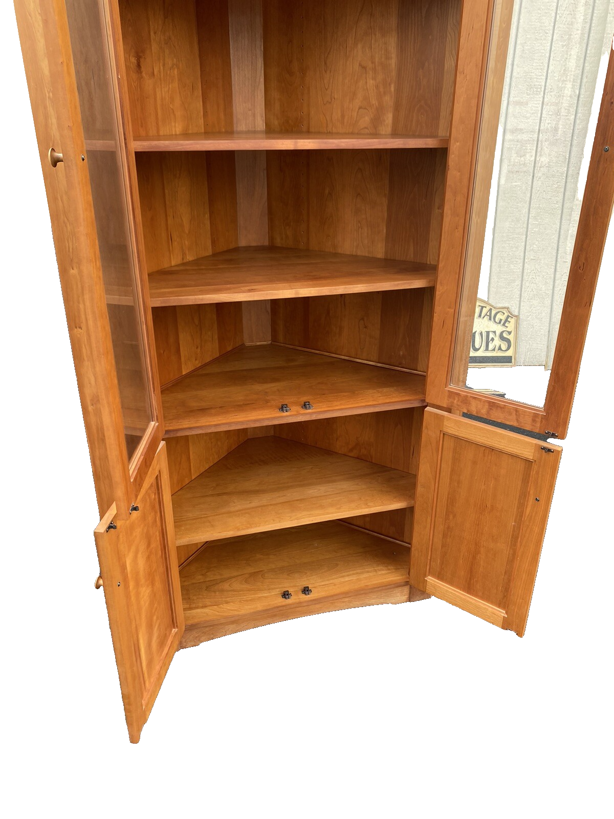 64298 Solid Cherry Corner China Cabinet