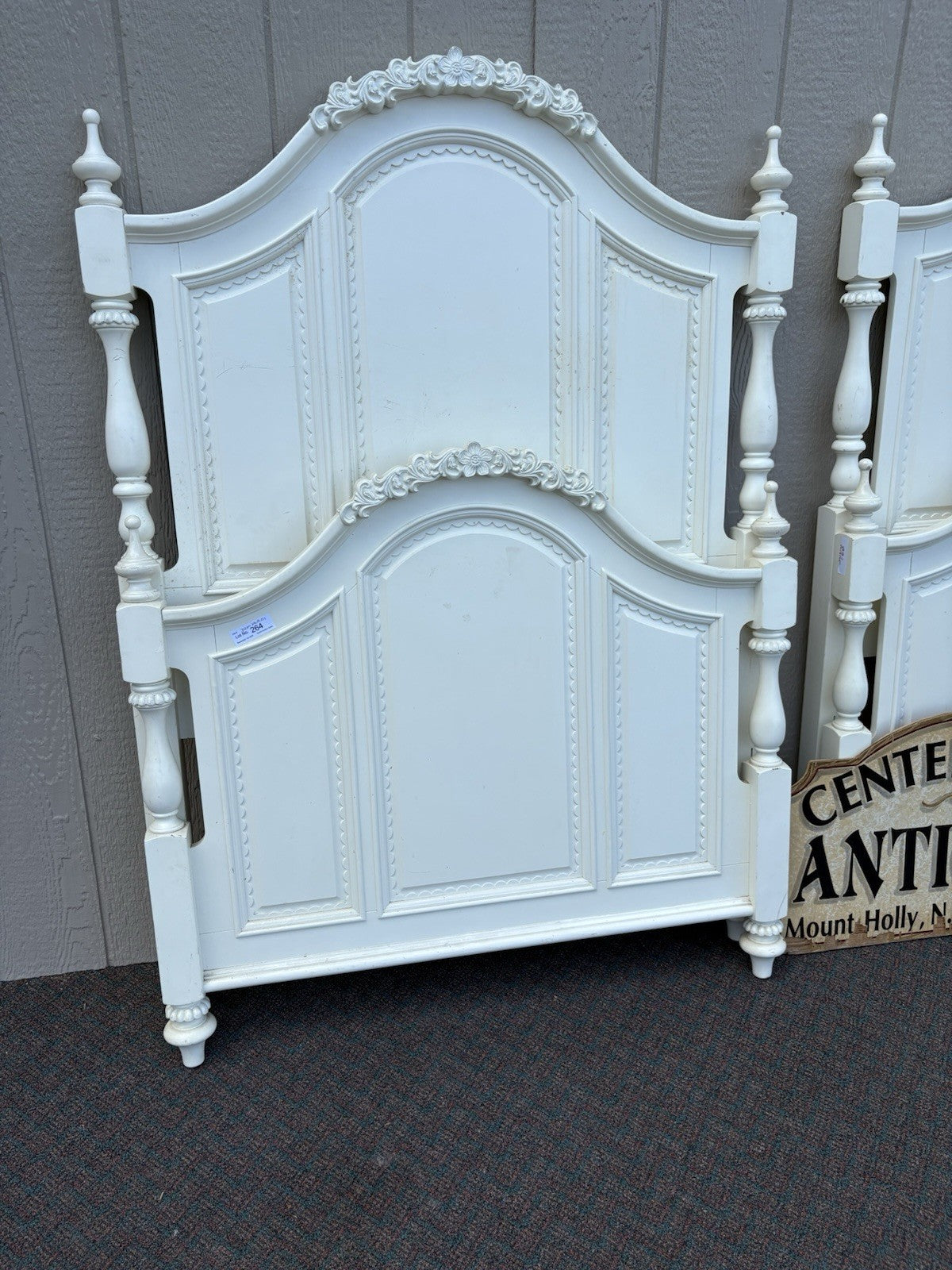 66996 Pair Twin Size Modern Bed s with Factory Finish