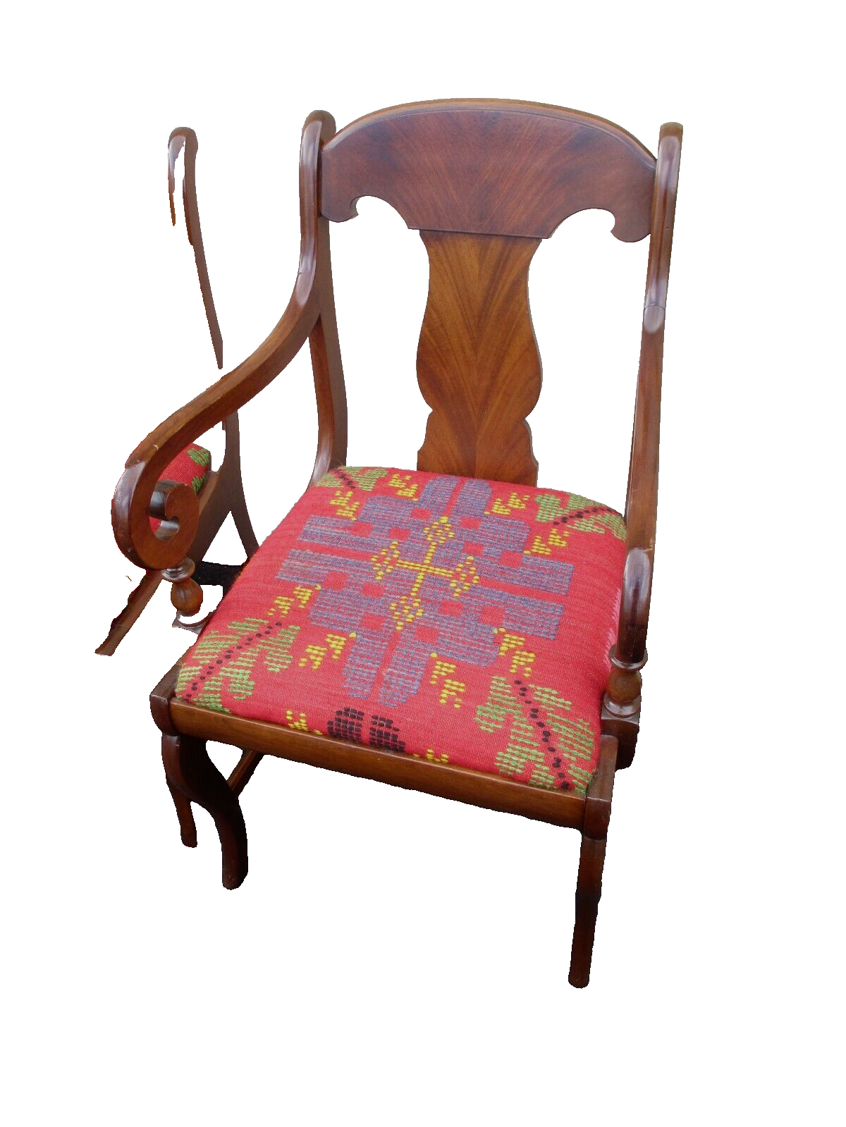 64103  Set 5 Antique Mahogany Dining Chairs Chair s