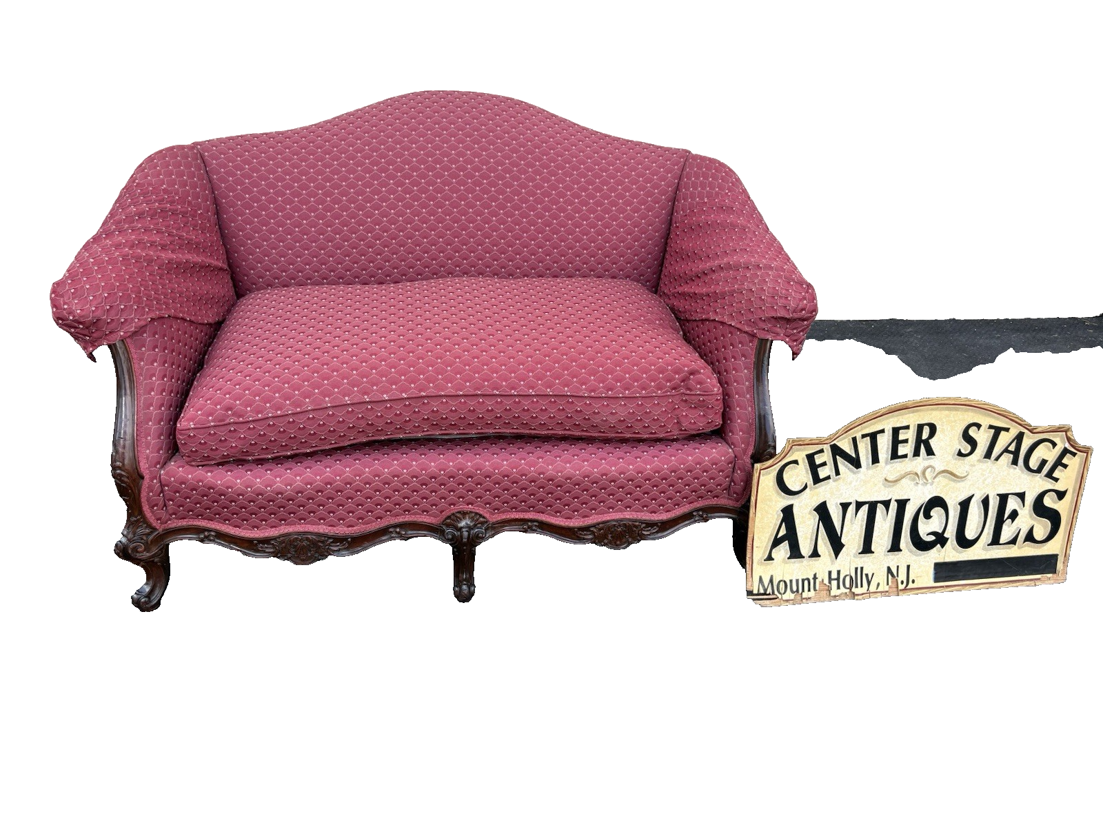 66703   Antique CUSTOM CRAFTED Louis XV Loveseat Sofa Couch Settee