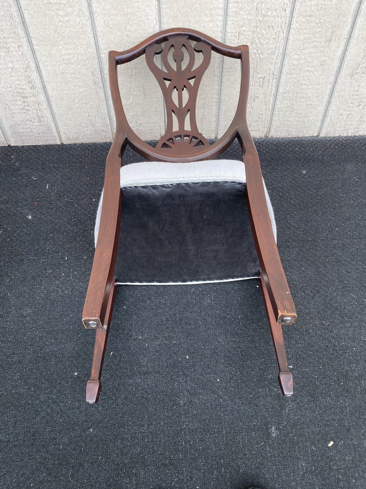 65906   Pair Hepplewhite Decorator Mahogany Shield Back Dining Chairs