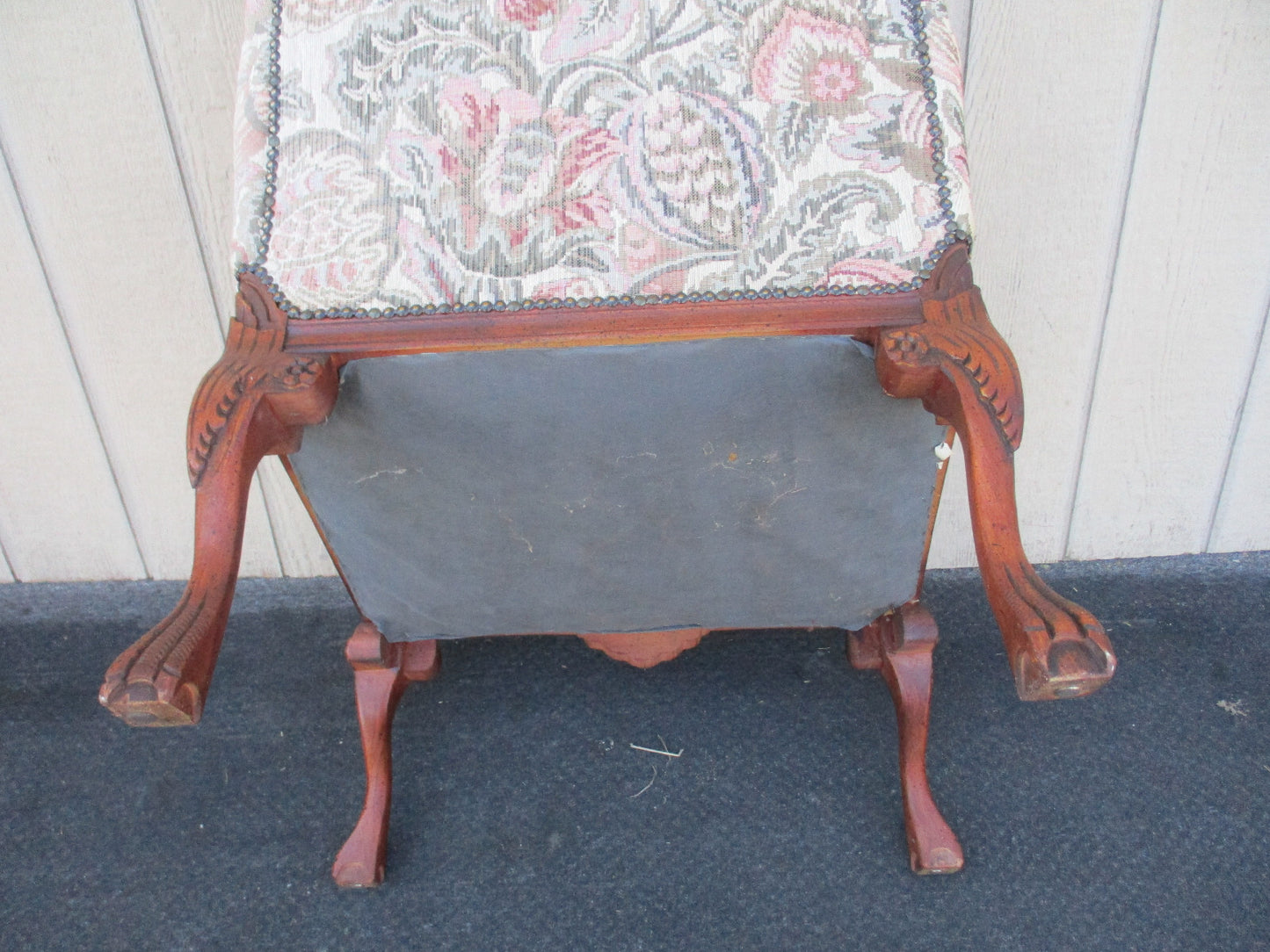 64219 Claw Foot Bergere Armchair Chair