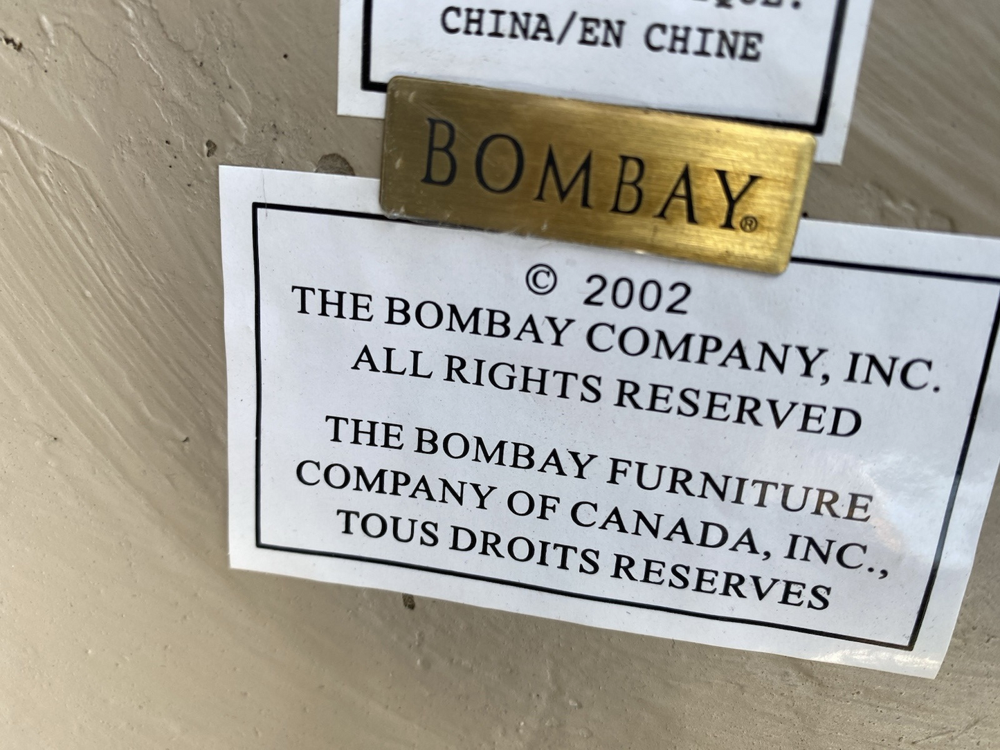 66359 BOMBAY Furniture Glass Top Foyer Dining Table with Fancy base