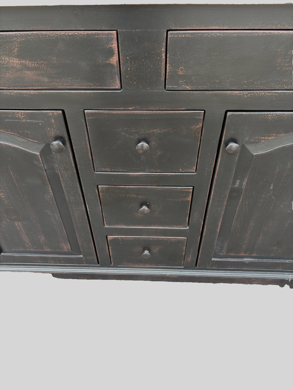 66928  Ebony  Modern  Buffet Sideboard Cabinet