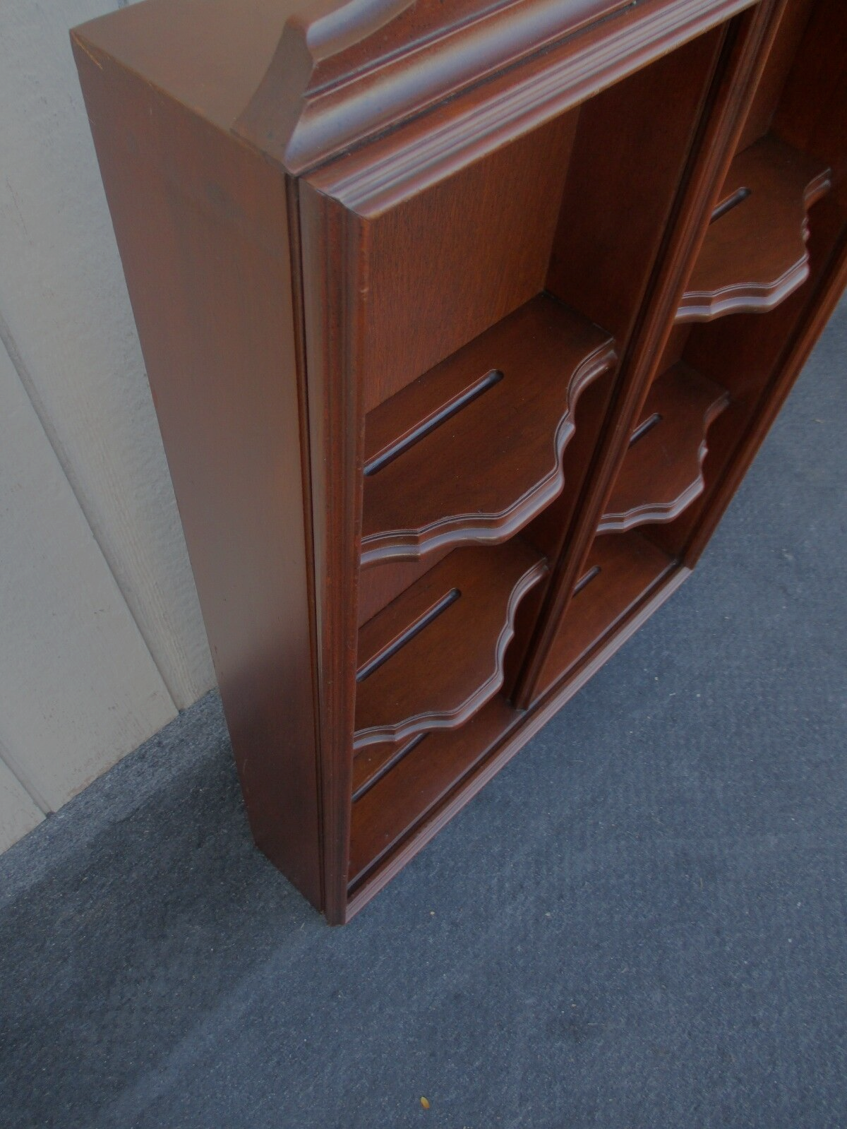 63840   Solid Mahogany Whatnot Wall Shelf Curio