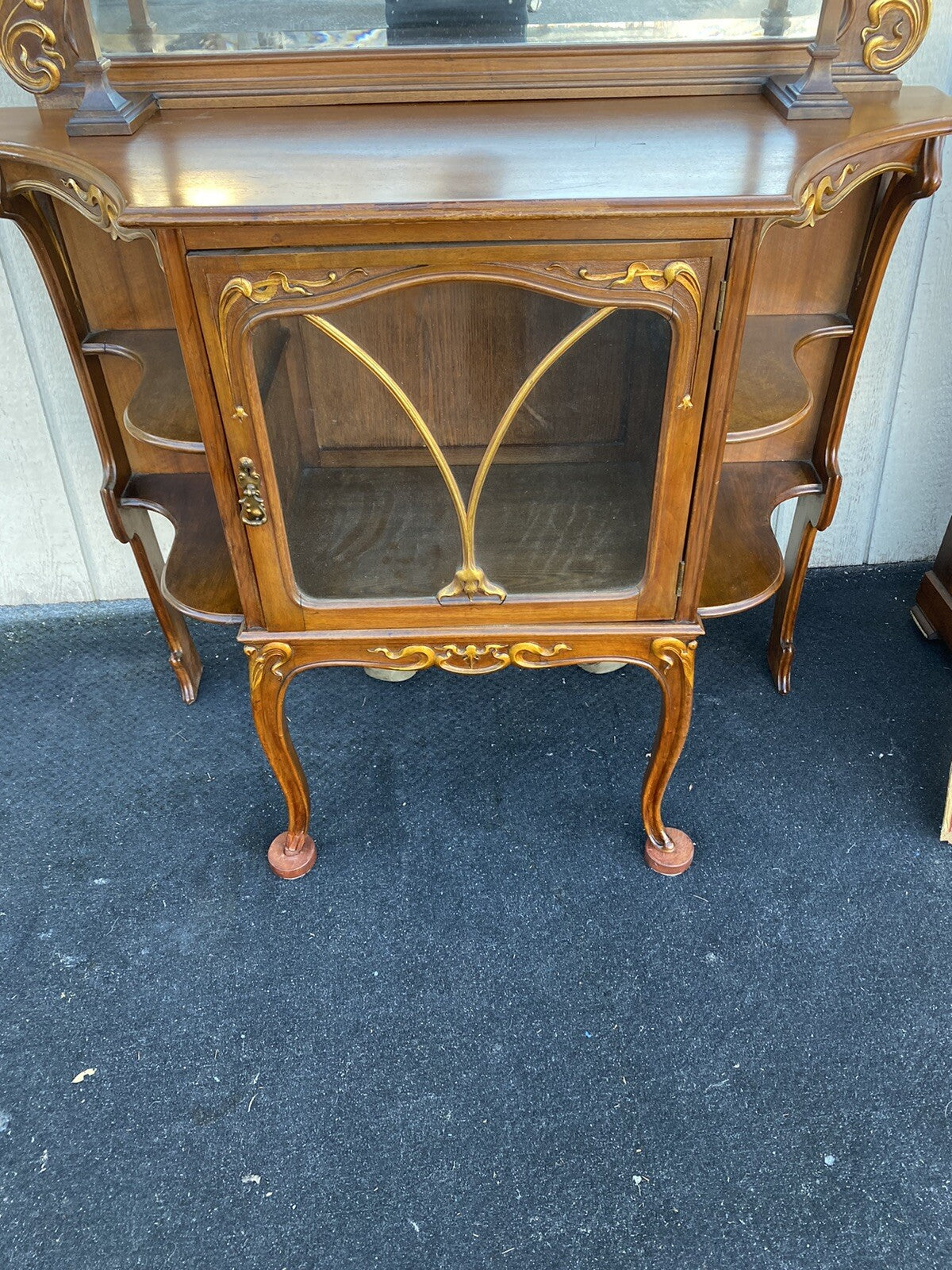 64662  Victorian Fabulous Art Nouveau Etergie Curio Cabinet Display Cabinet