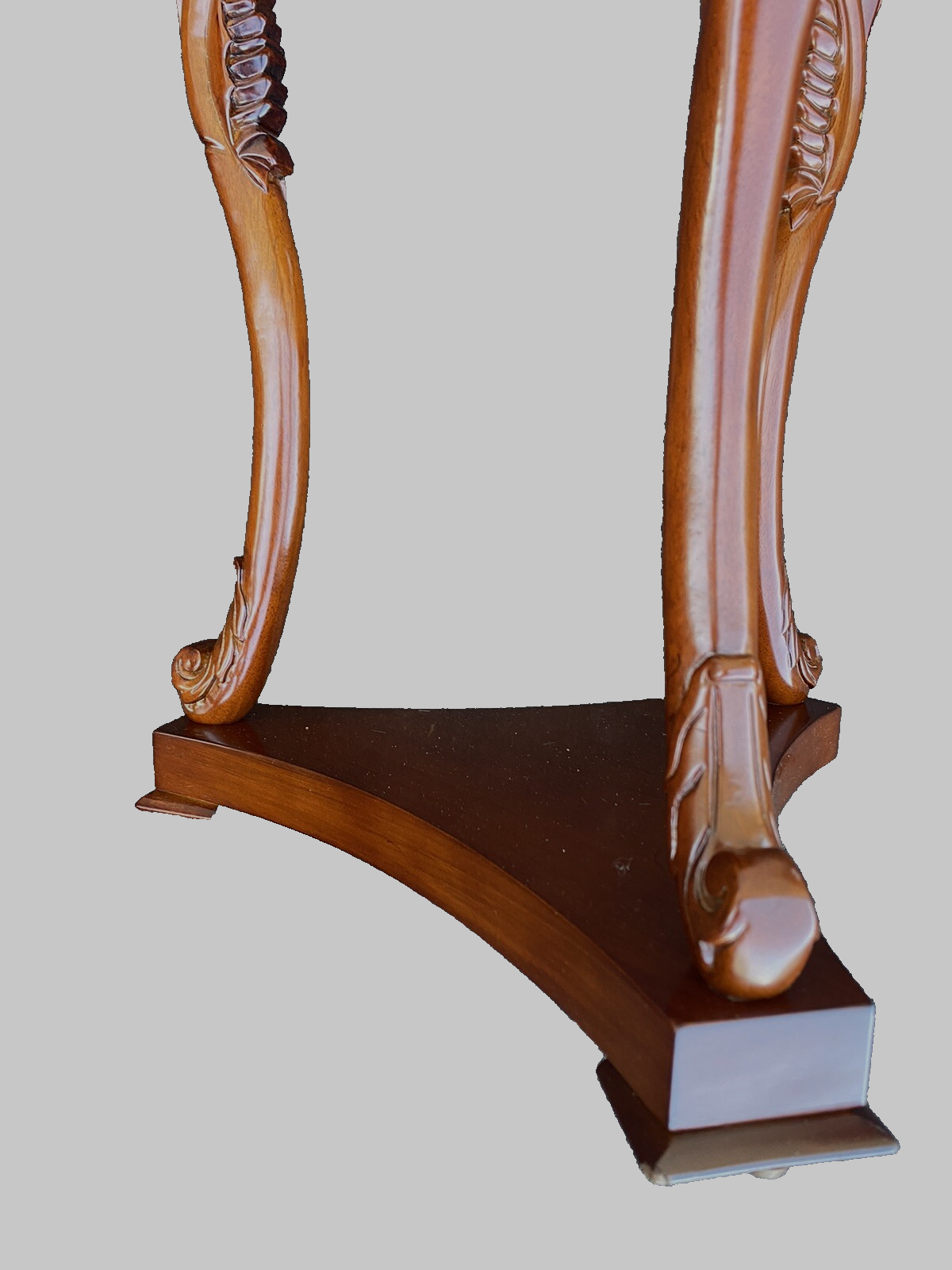 65383 Mahogany Swan Figure Lamp Table Stand