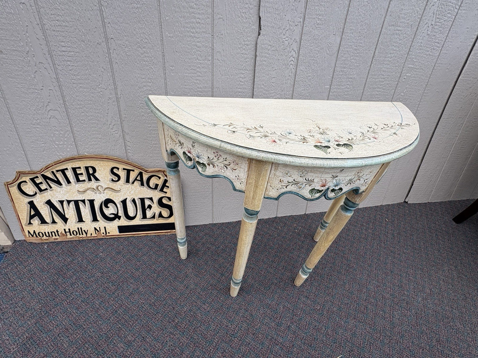 67049 Hand Painted Console Table Stand Sideboard Server