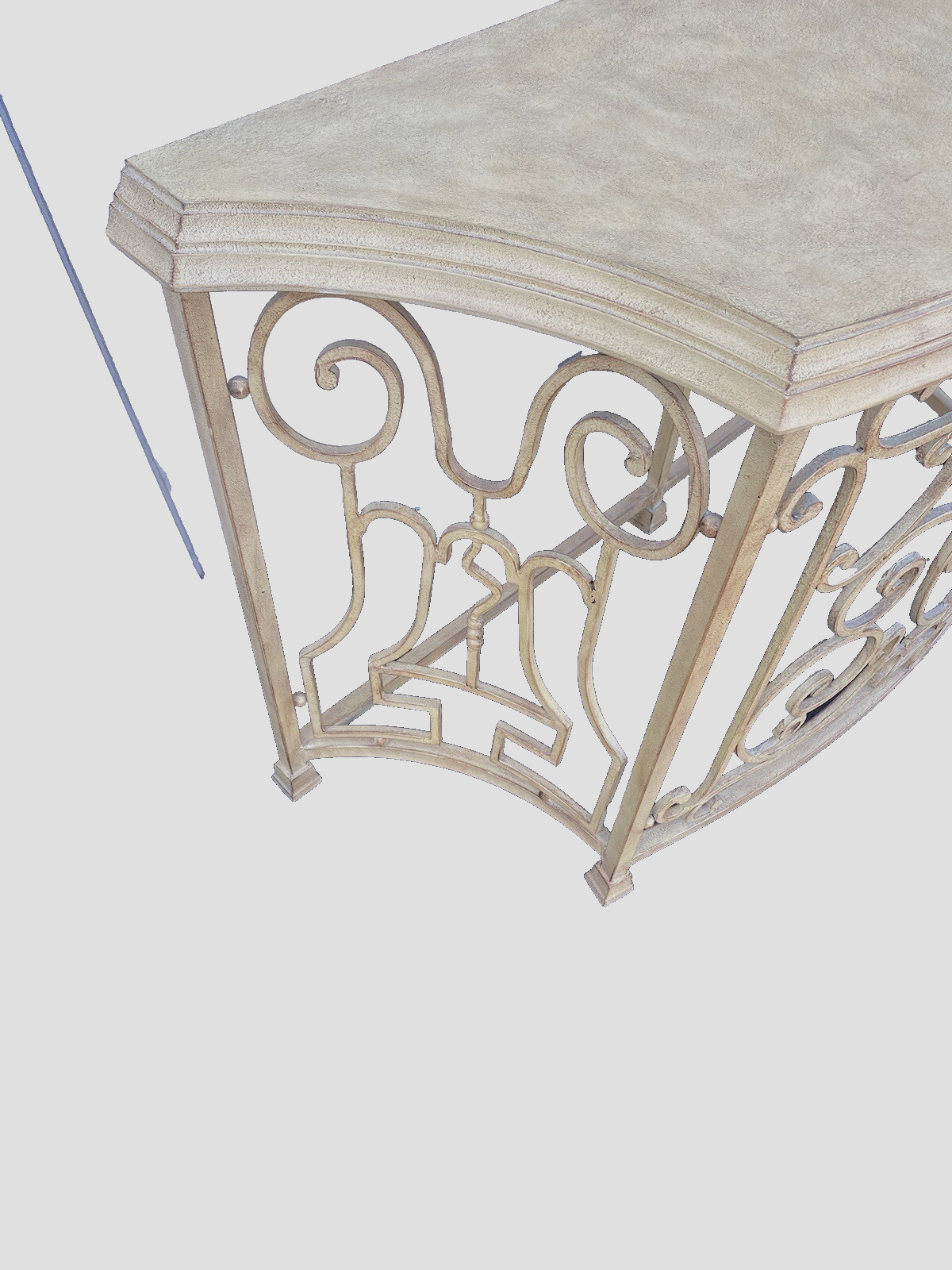 64721 Decorator Iron Console Table with Mirror