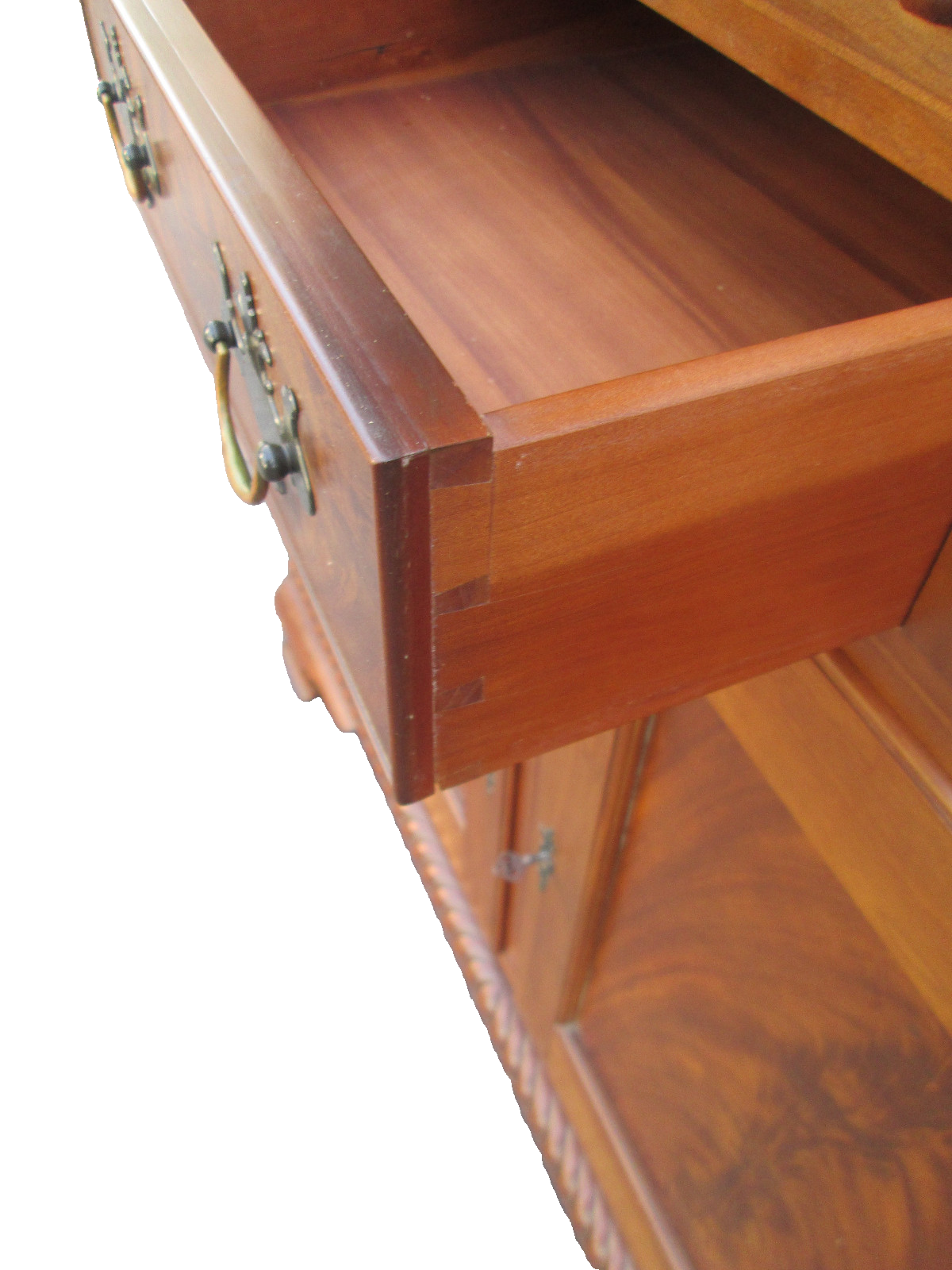 56879  Solid Cherry CUSTOM Hand  MADE  2 piece Corner China Cabinet Curio