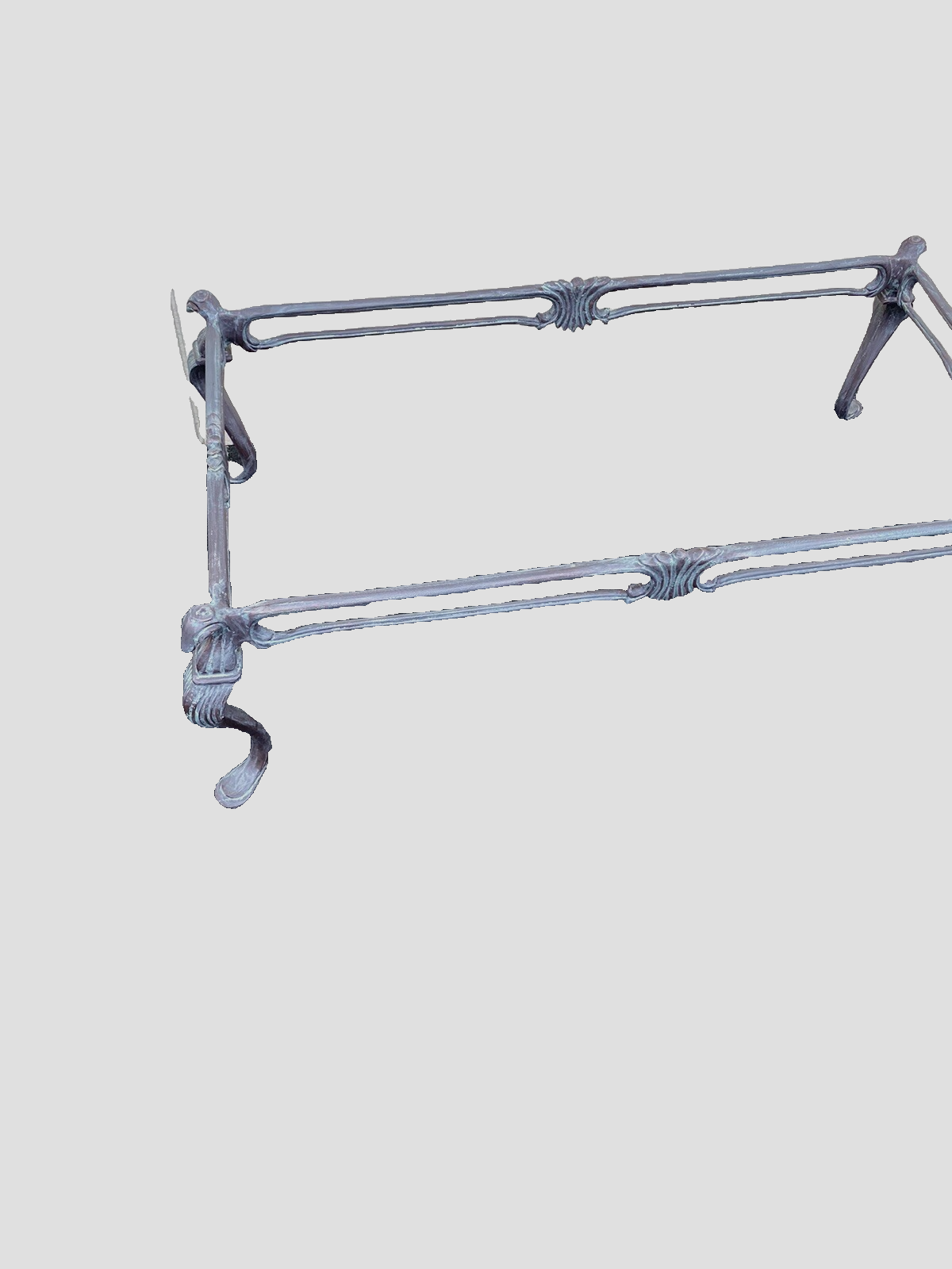 65901 Quality Bird Figural Glass Top Coffee Table