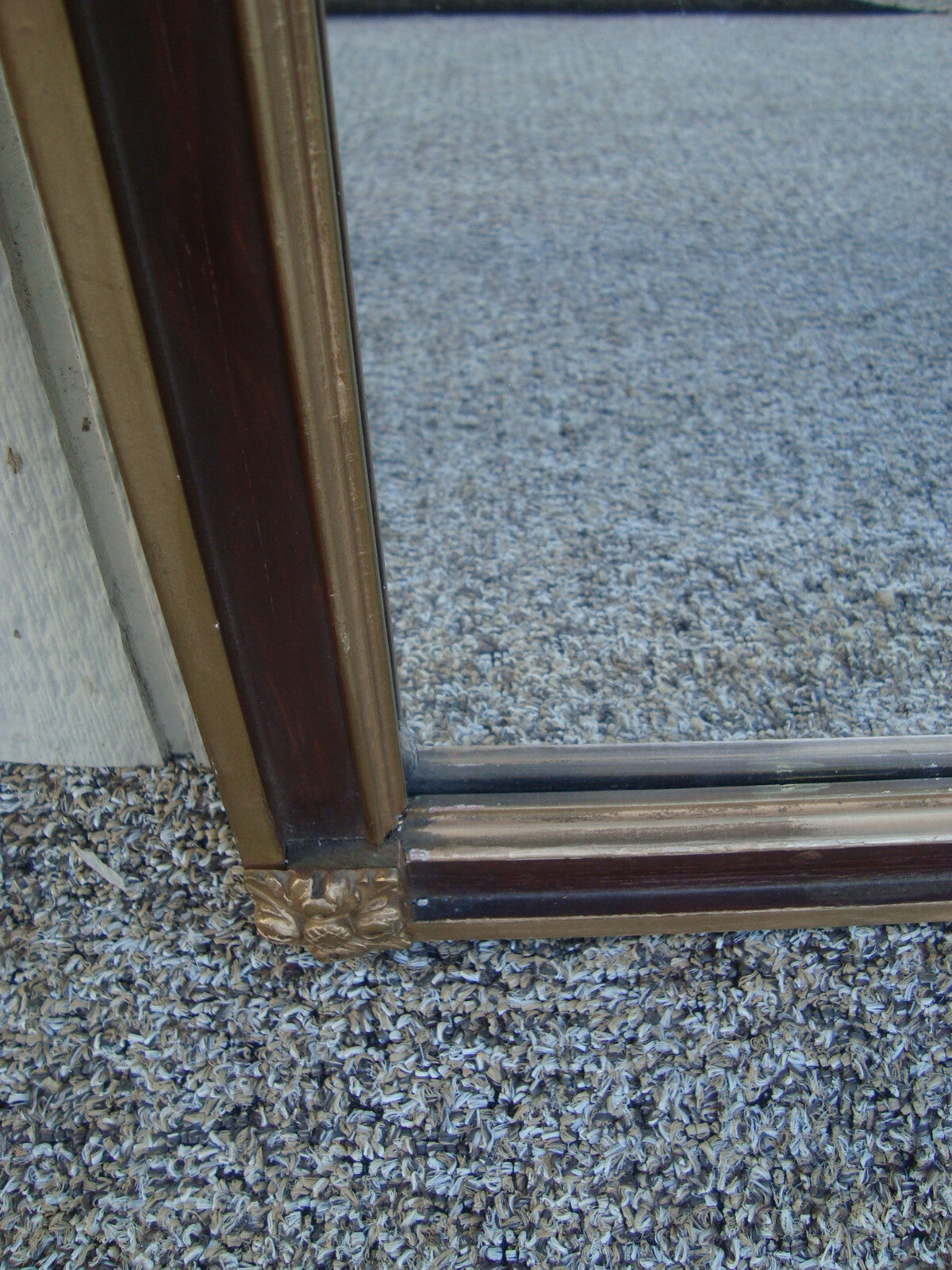 53167 Antique Wood and Gesso Urn Mirror