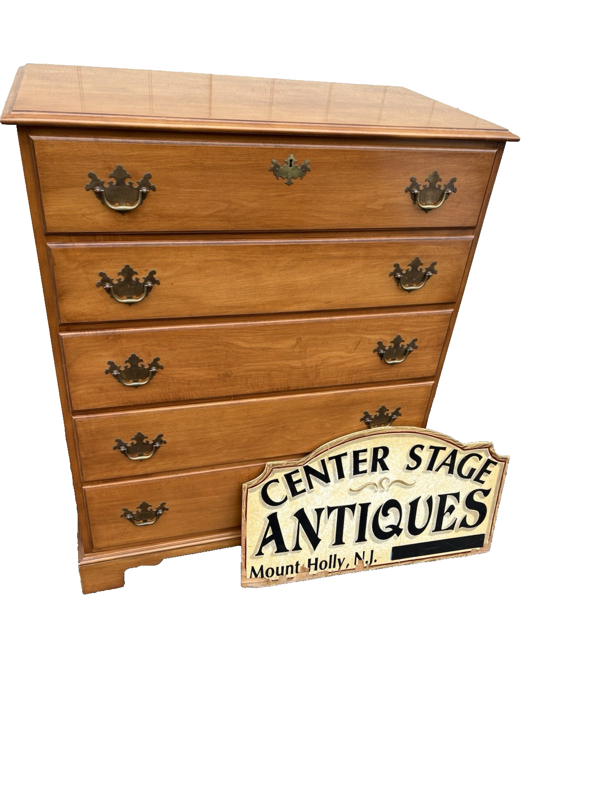 67109 Solid Maple High Chest Dresser