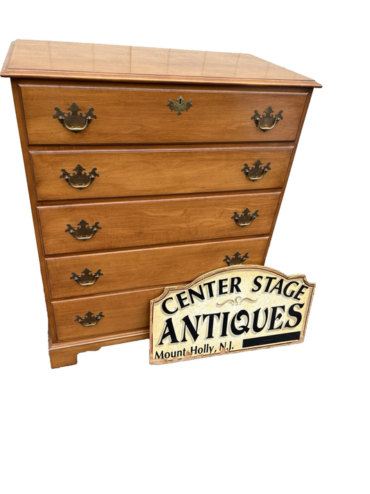 67109 Solid Maple High Chest Dresser