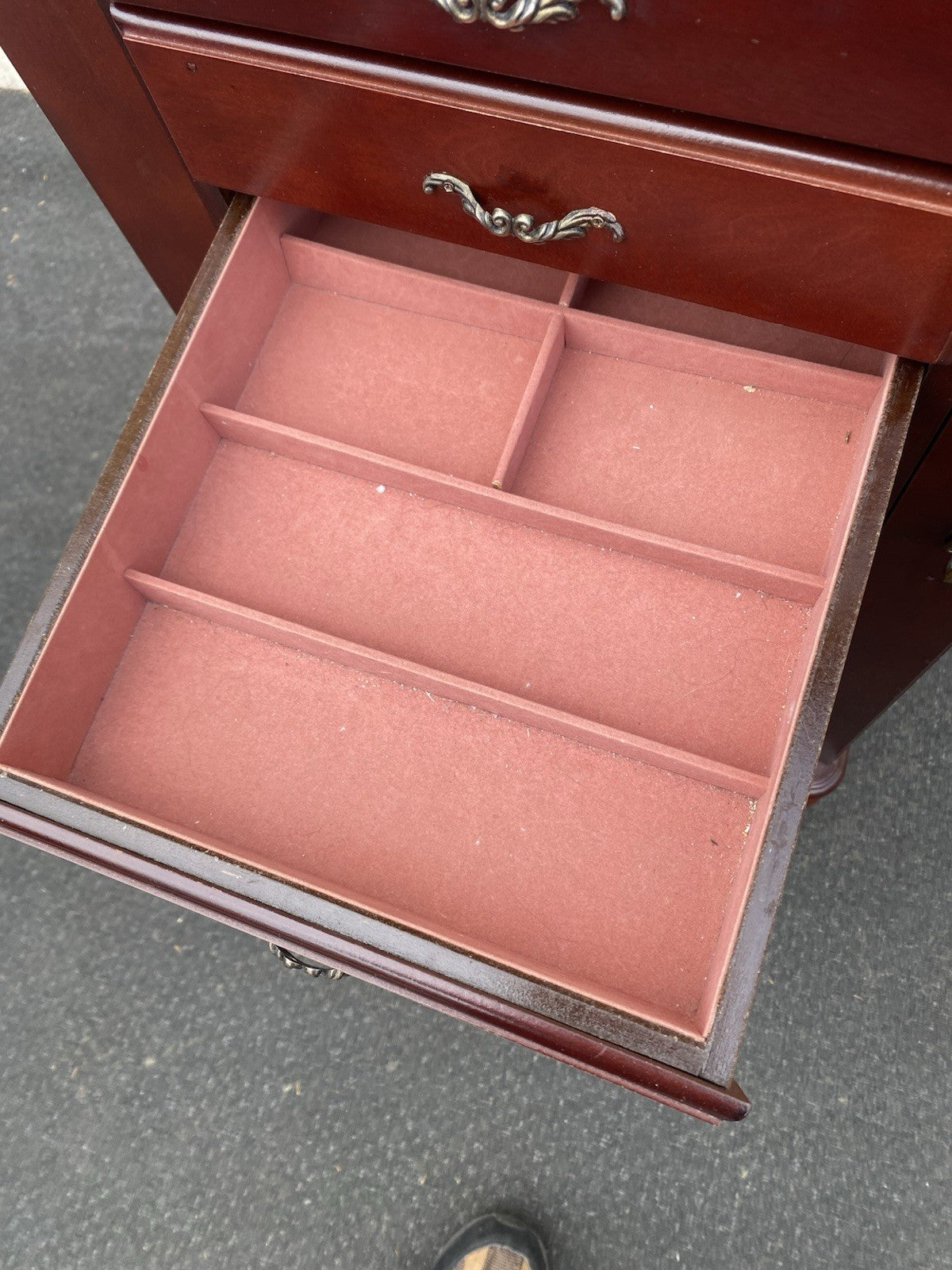 66259 Modern Jewelry Cabinet Display Curio with Mirror