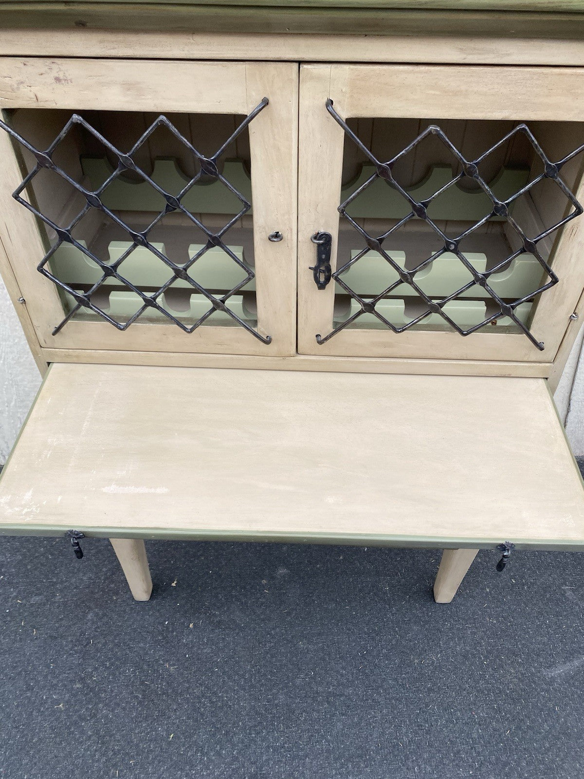 66541 Rustic Primitive Wine Rack Kitchen cabinet