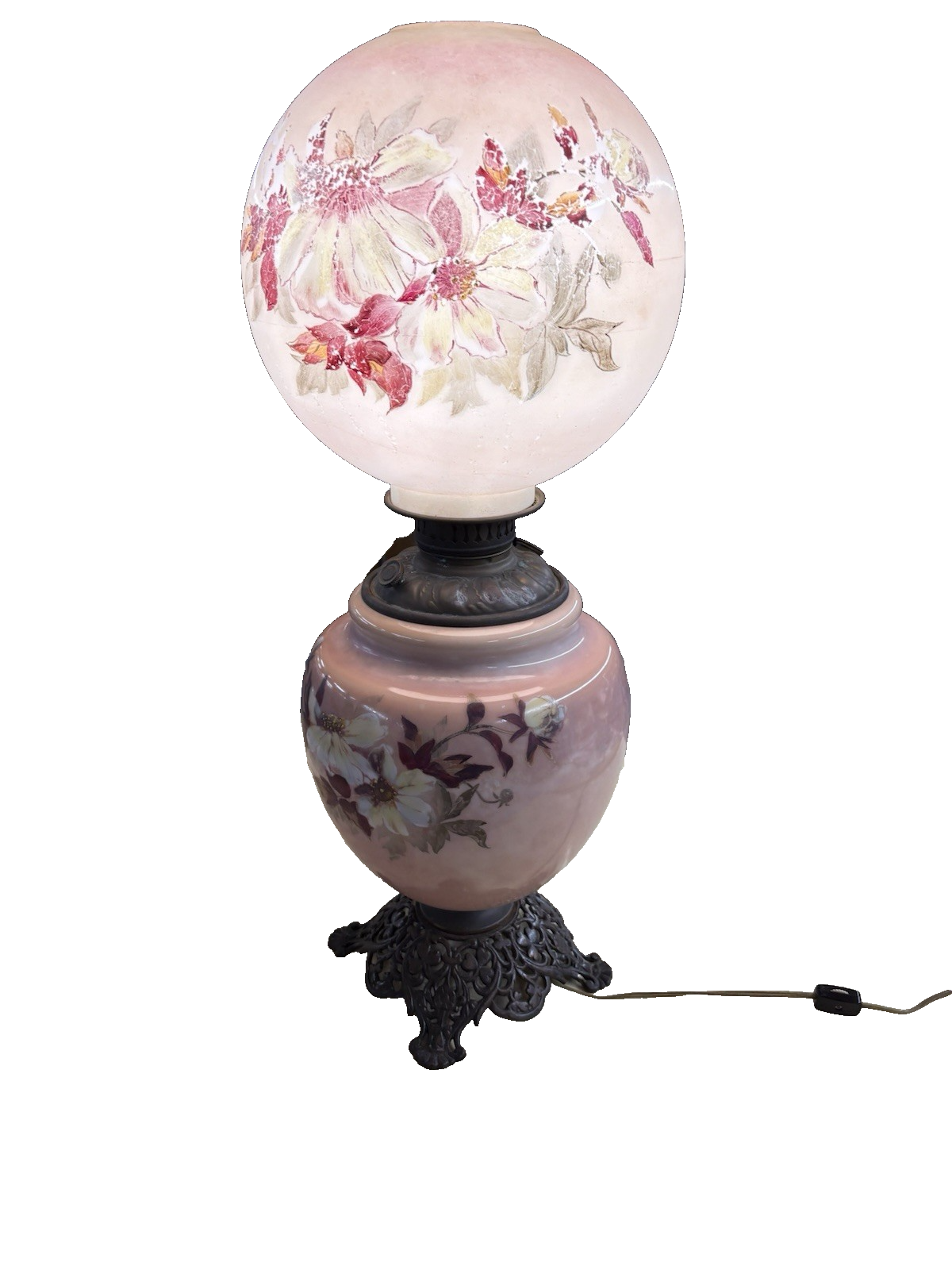 66595   Gone with The Wind Electrified Oil Lamp ARTIST SIGNED