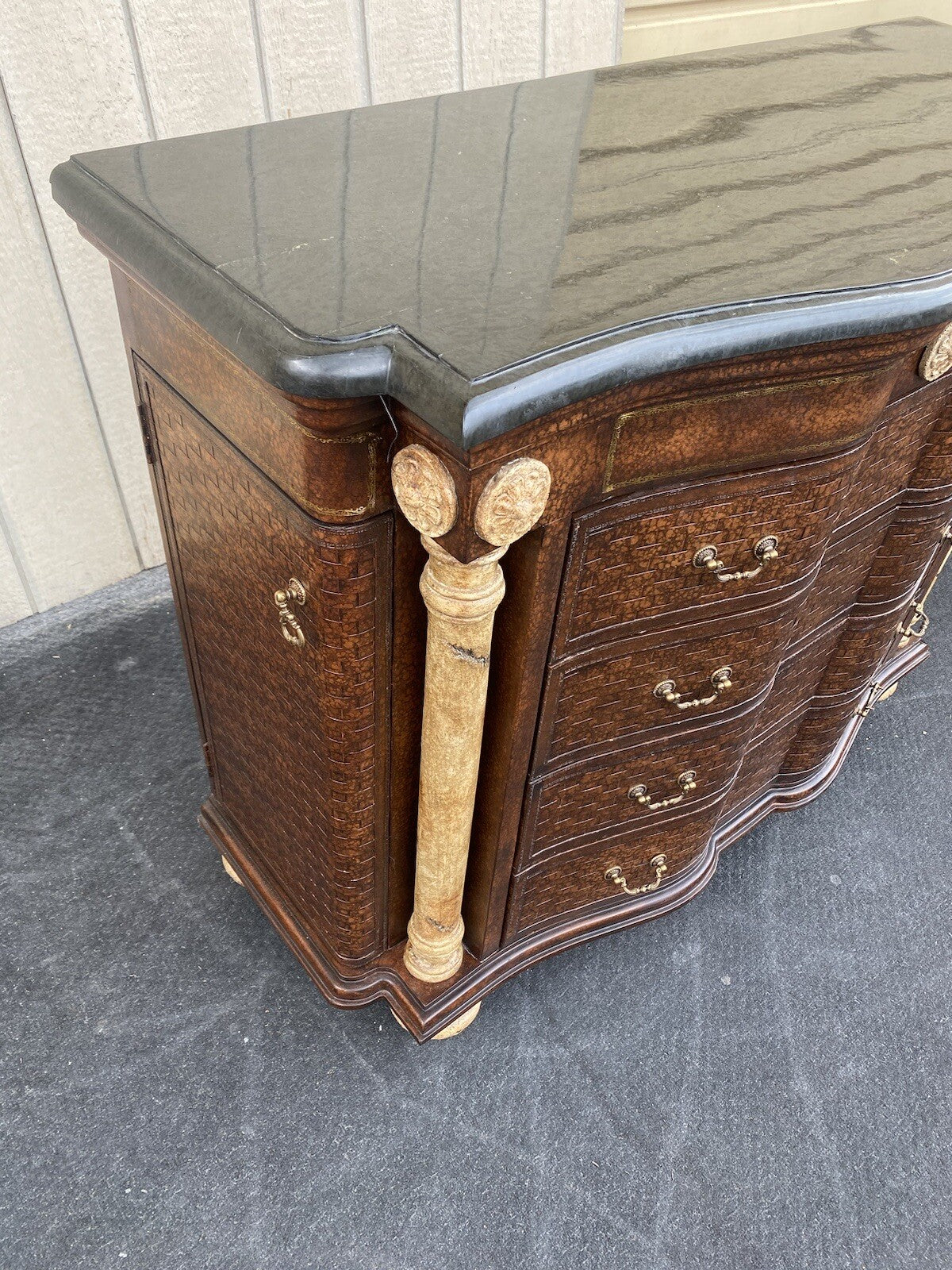 64591 Marble Top Server Chest Sides Open